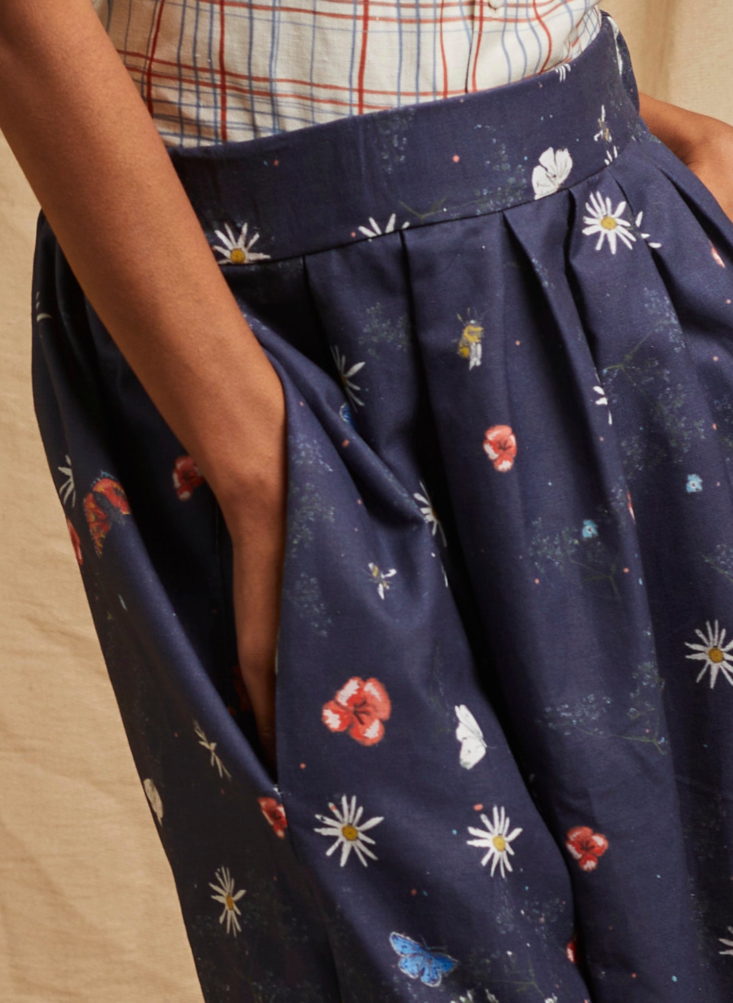 Florence Skirt - Navy Cornfield