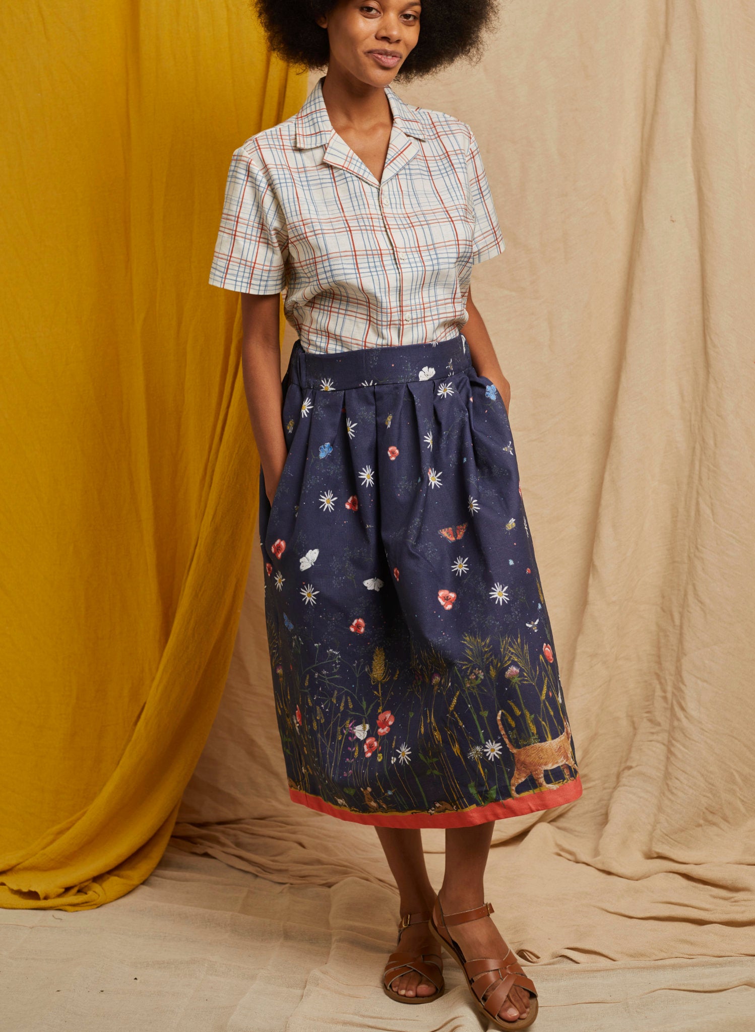 Florence Skirt - Navy Cornfield