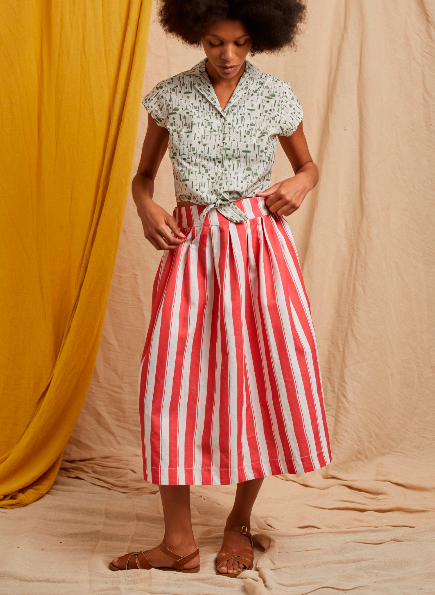 Florence Skirt - Red Stripe