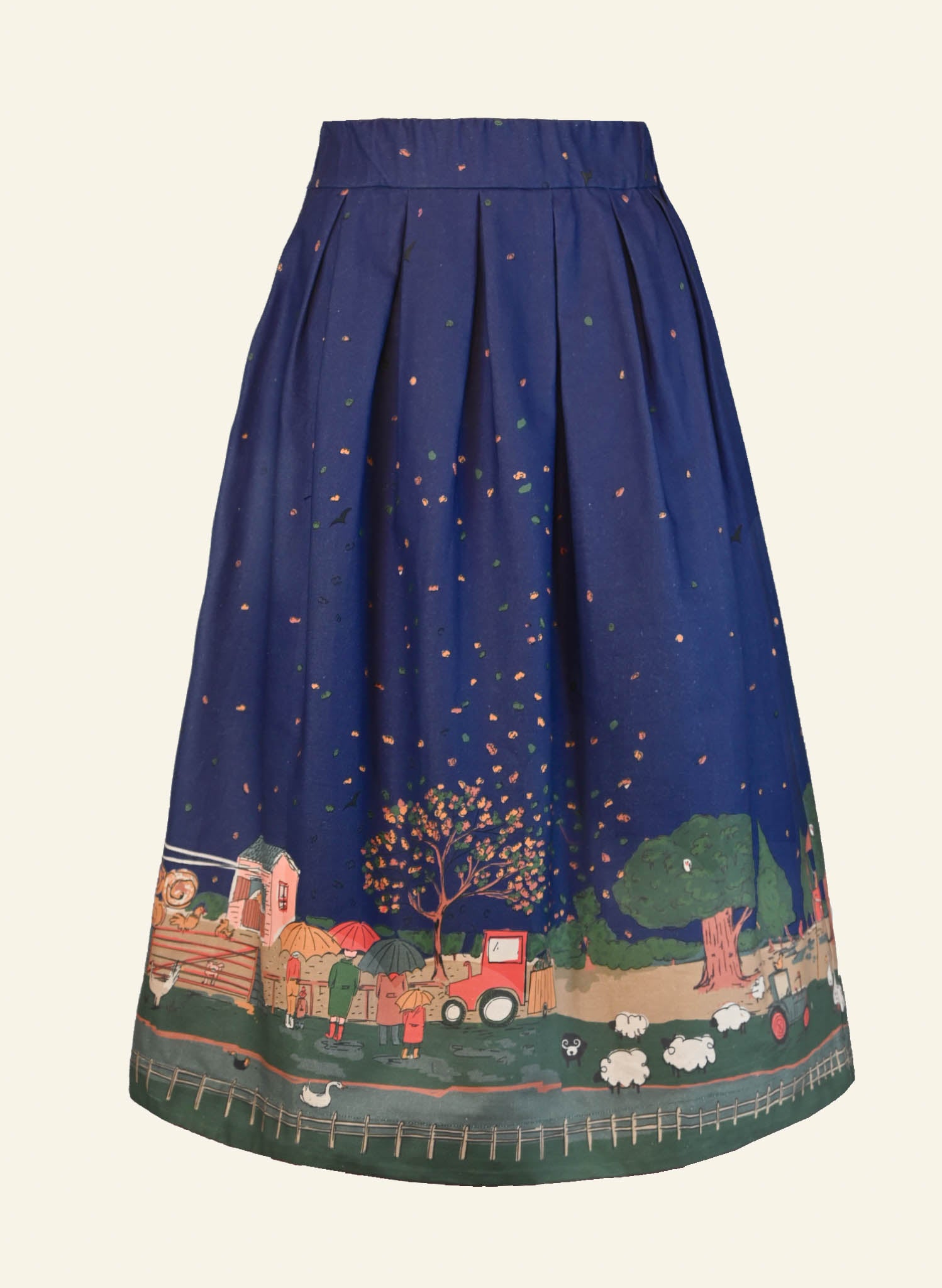 Florence - Indigo Farmyard Skirt