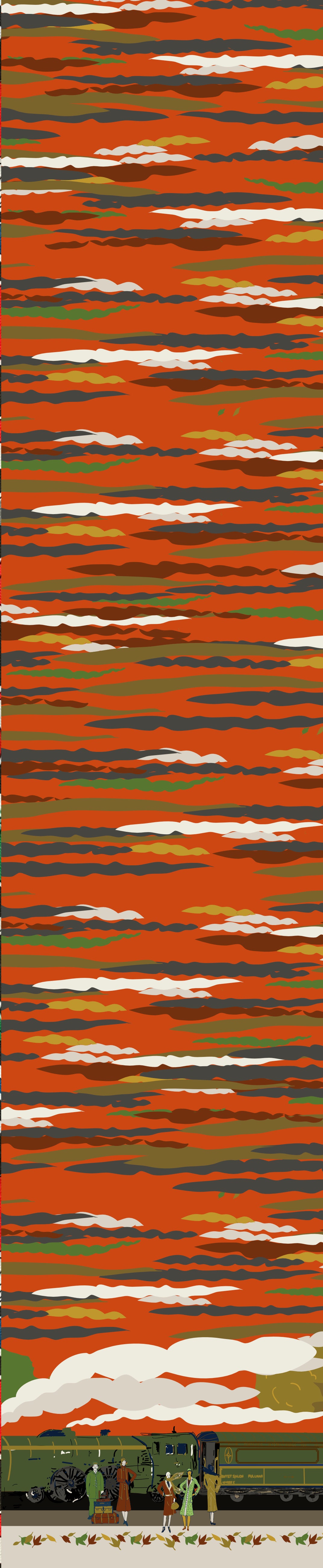 Remnant - 86x152cm - Flying Scotsman Rust - Cotton Twill