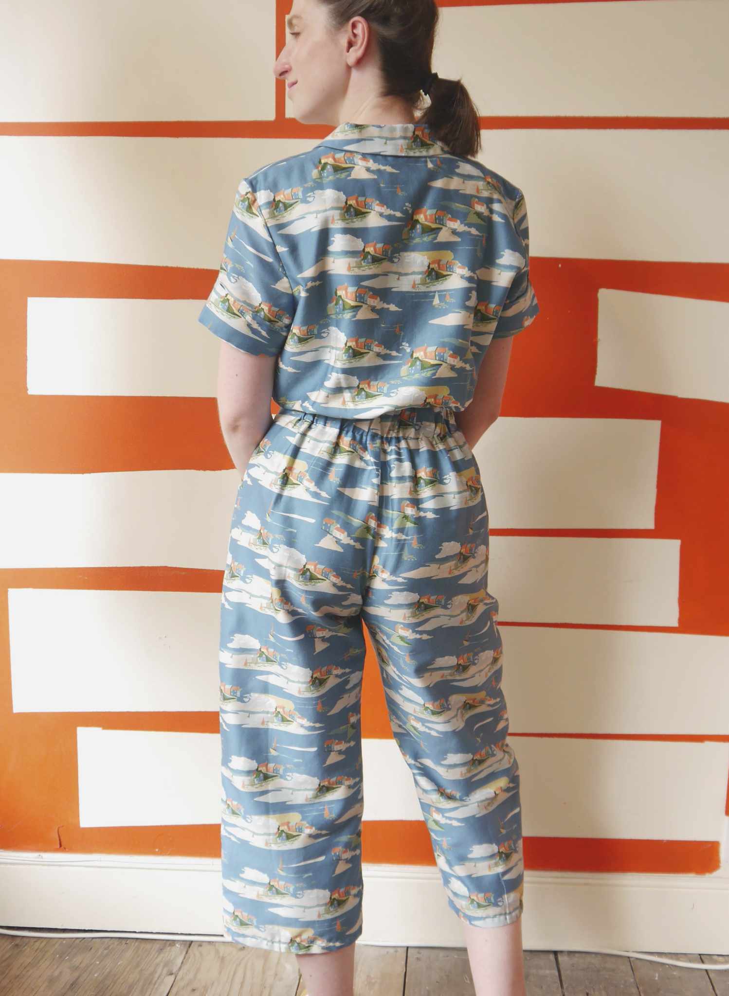 Limited edition - Custom Length - Francesca Jumpsuit - Blue Robin Hood's Bay