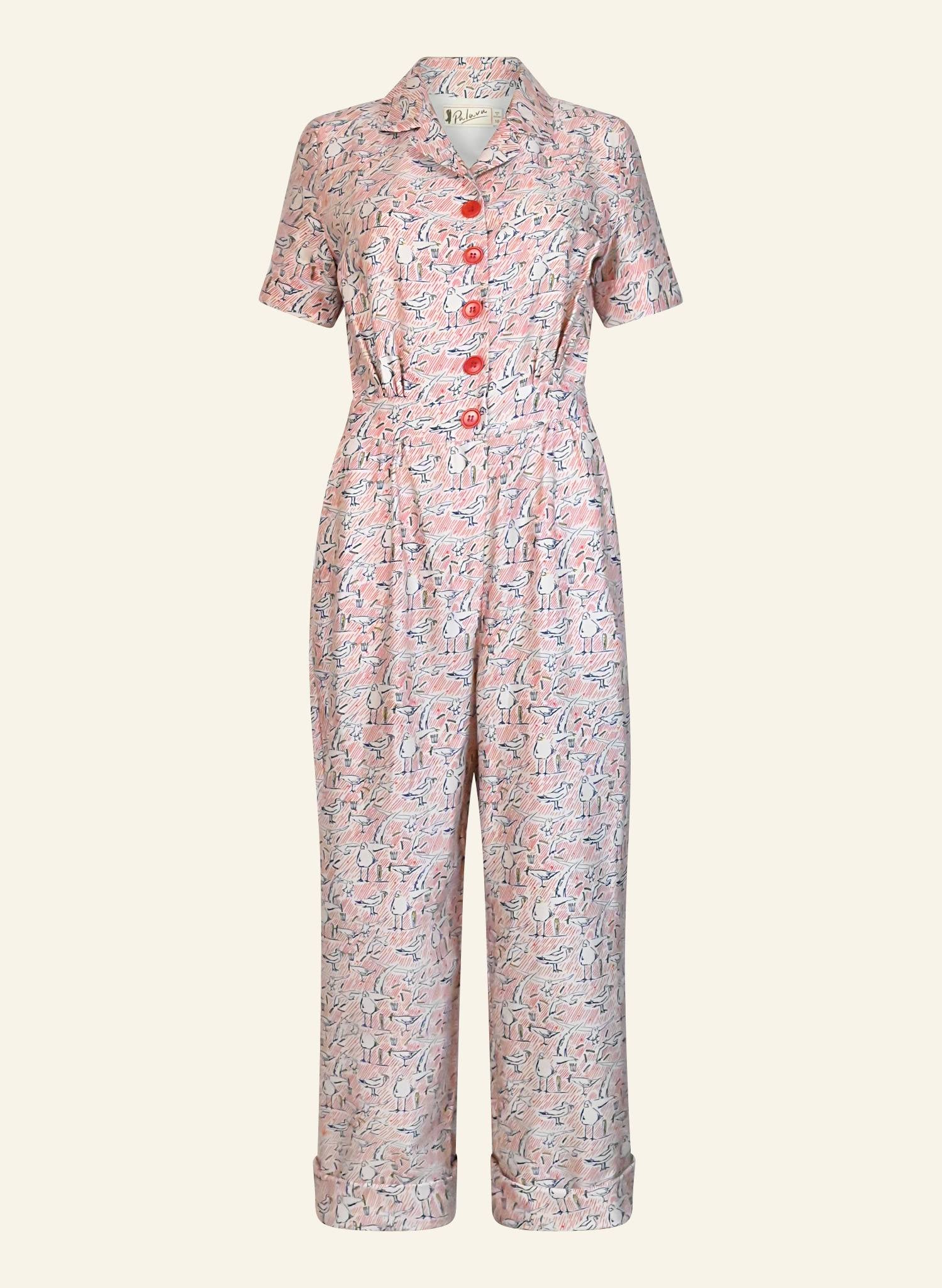Francecsa Long Jumpsuit - Ivory Chips Away