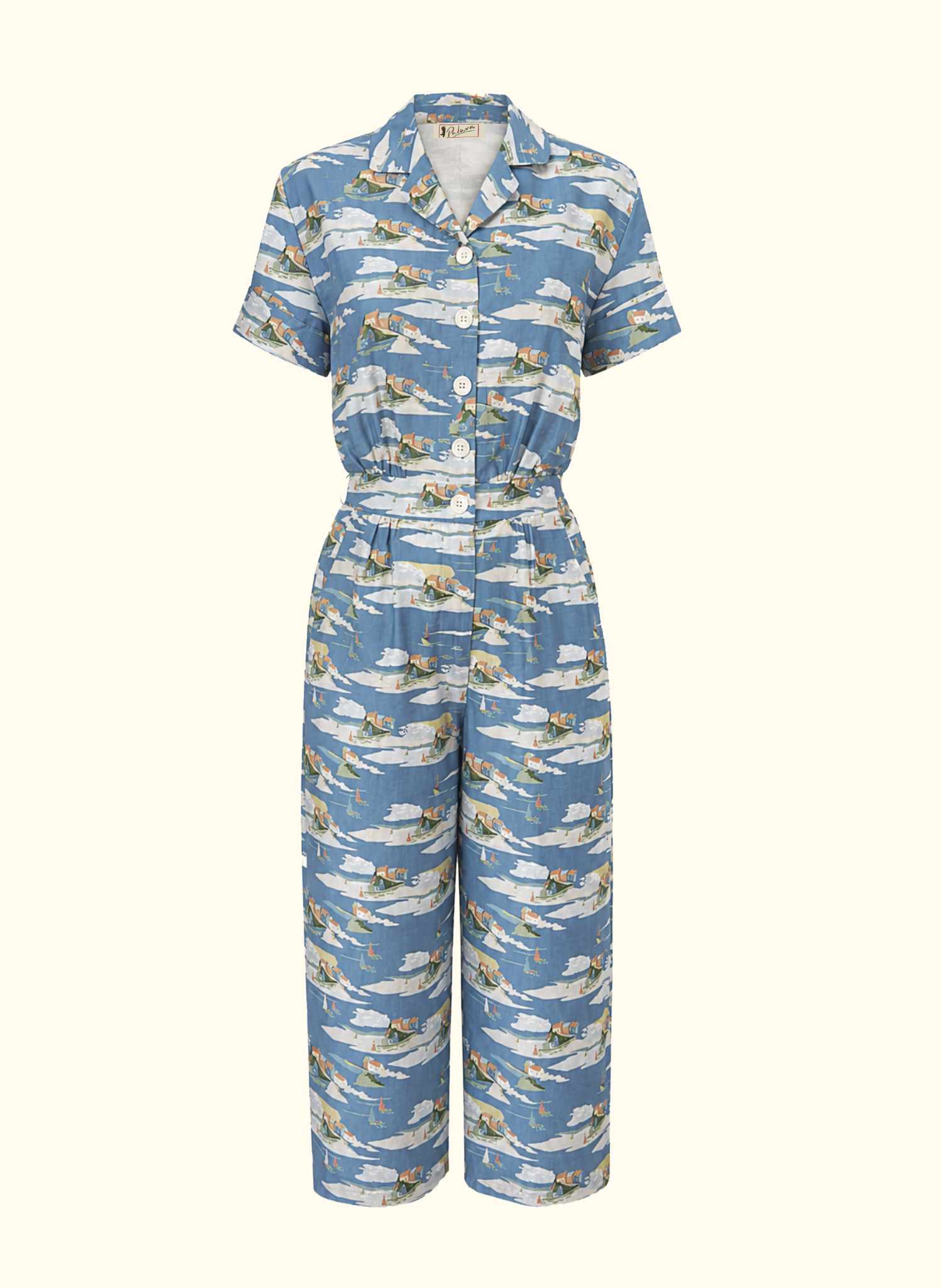 Limited edition - Custom Length - Francesca Jumpsuit - Blue Robin Hood's Bay