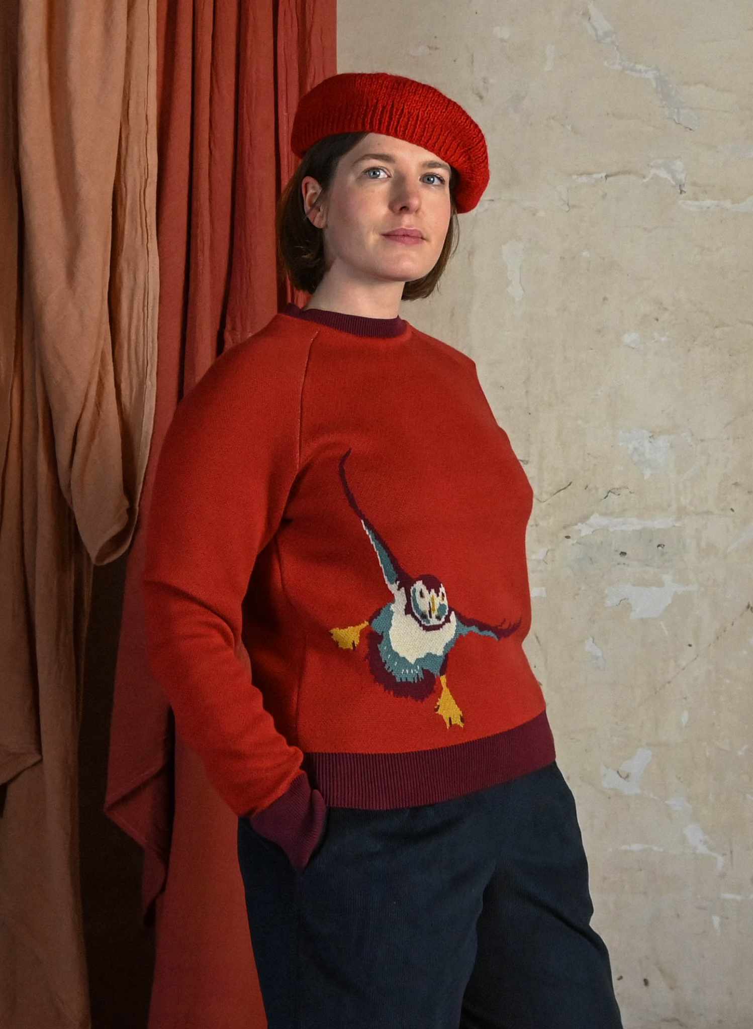 Fred - Rust Puffin Jumper