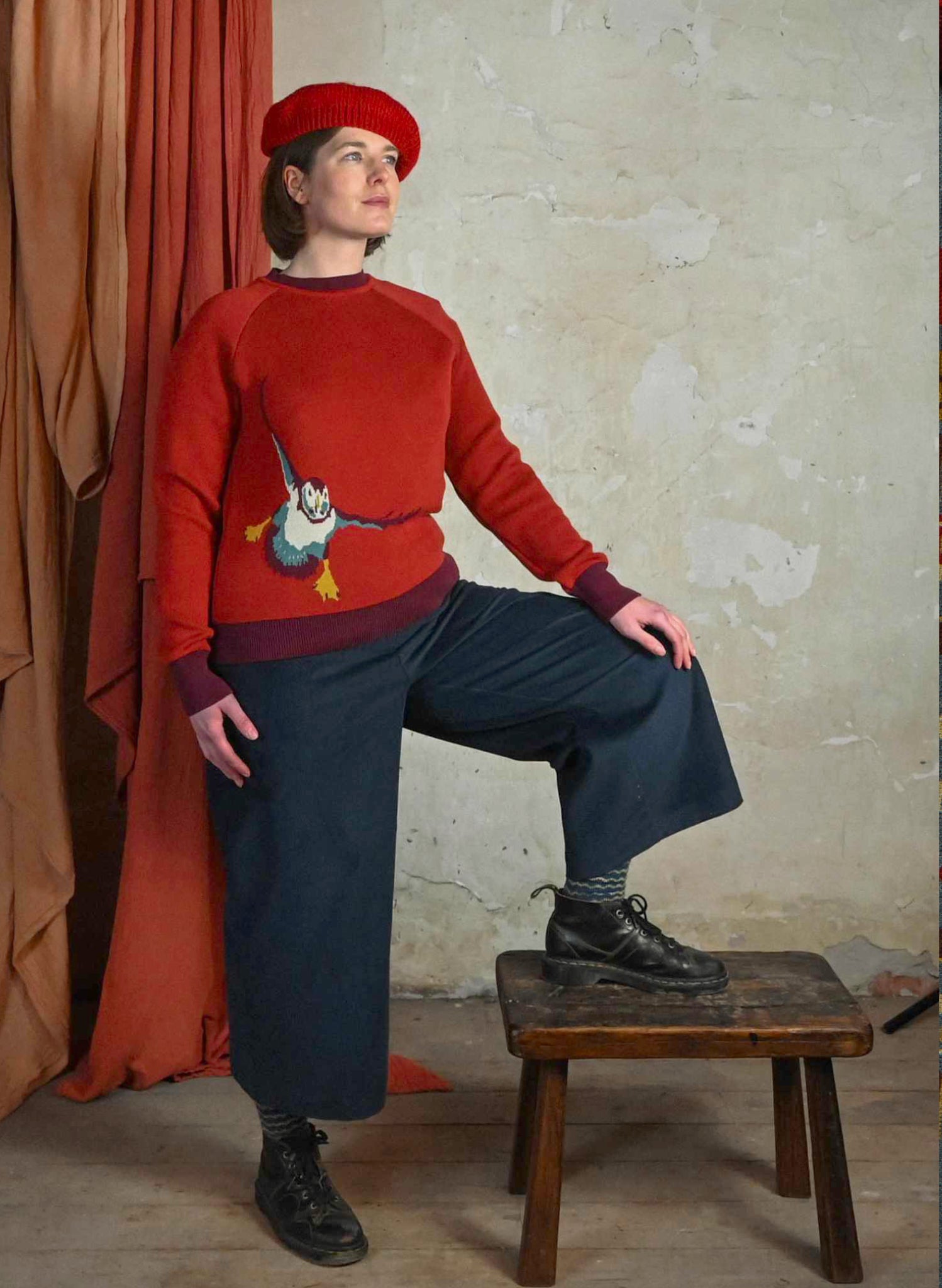 Fred - Rust Puffin Jumper