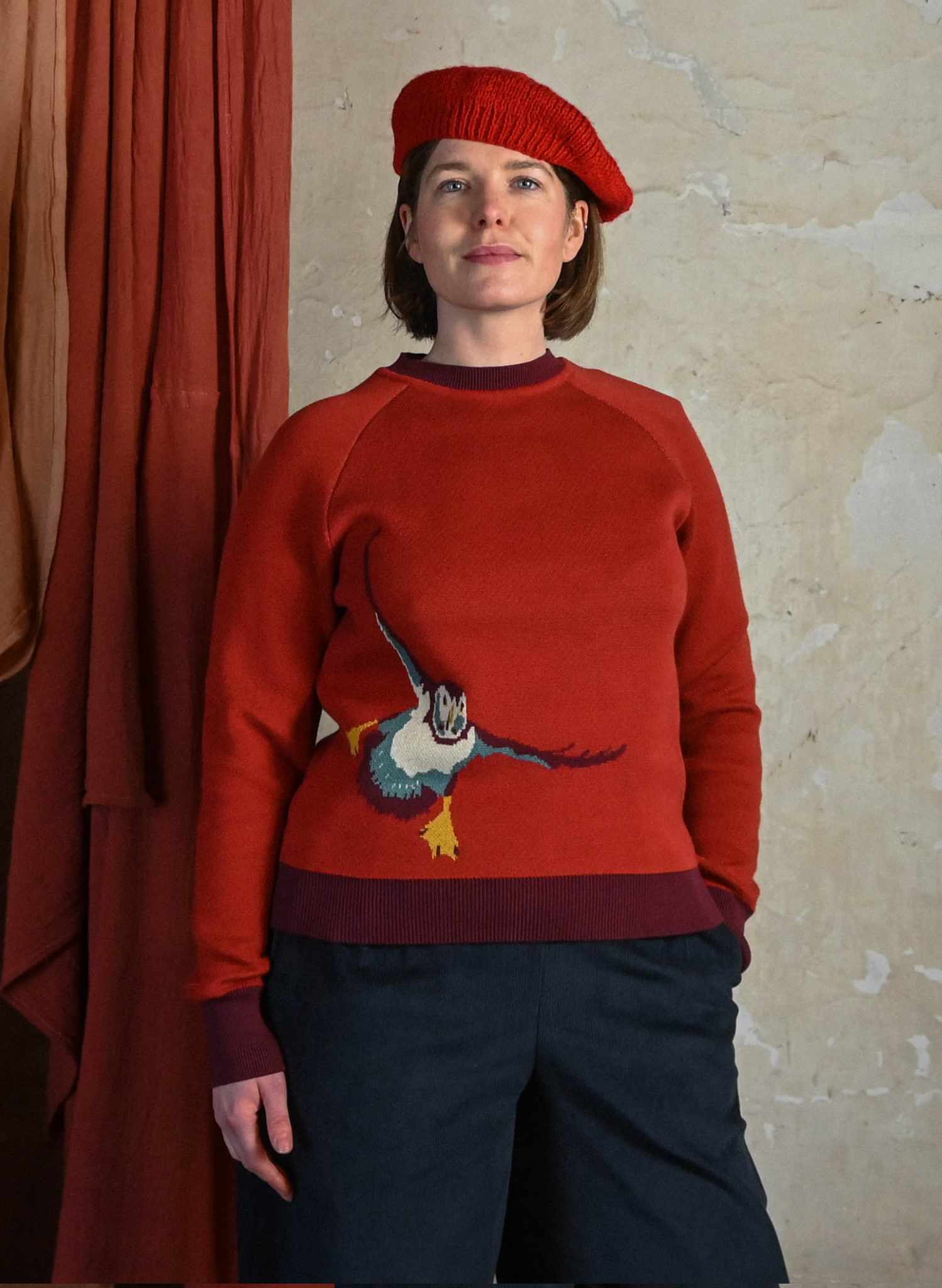 Fred - Rust Puffin Jumper