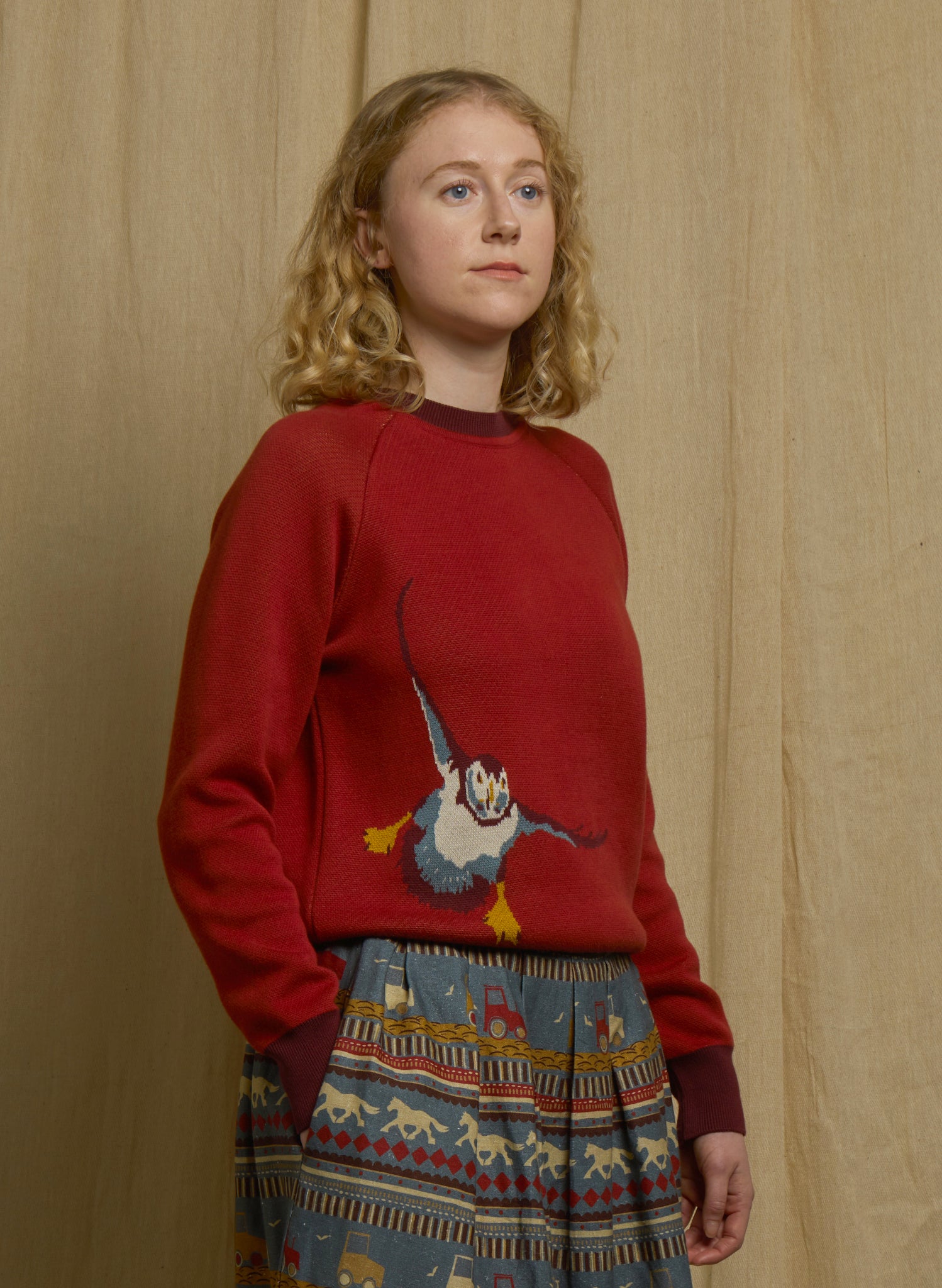 Fred - Rust Puffin Jumper