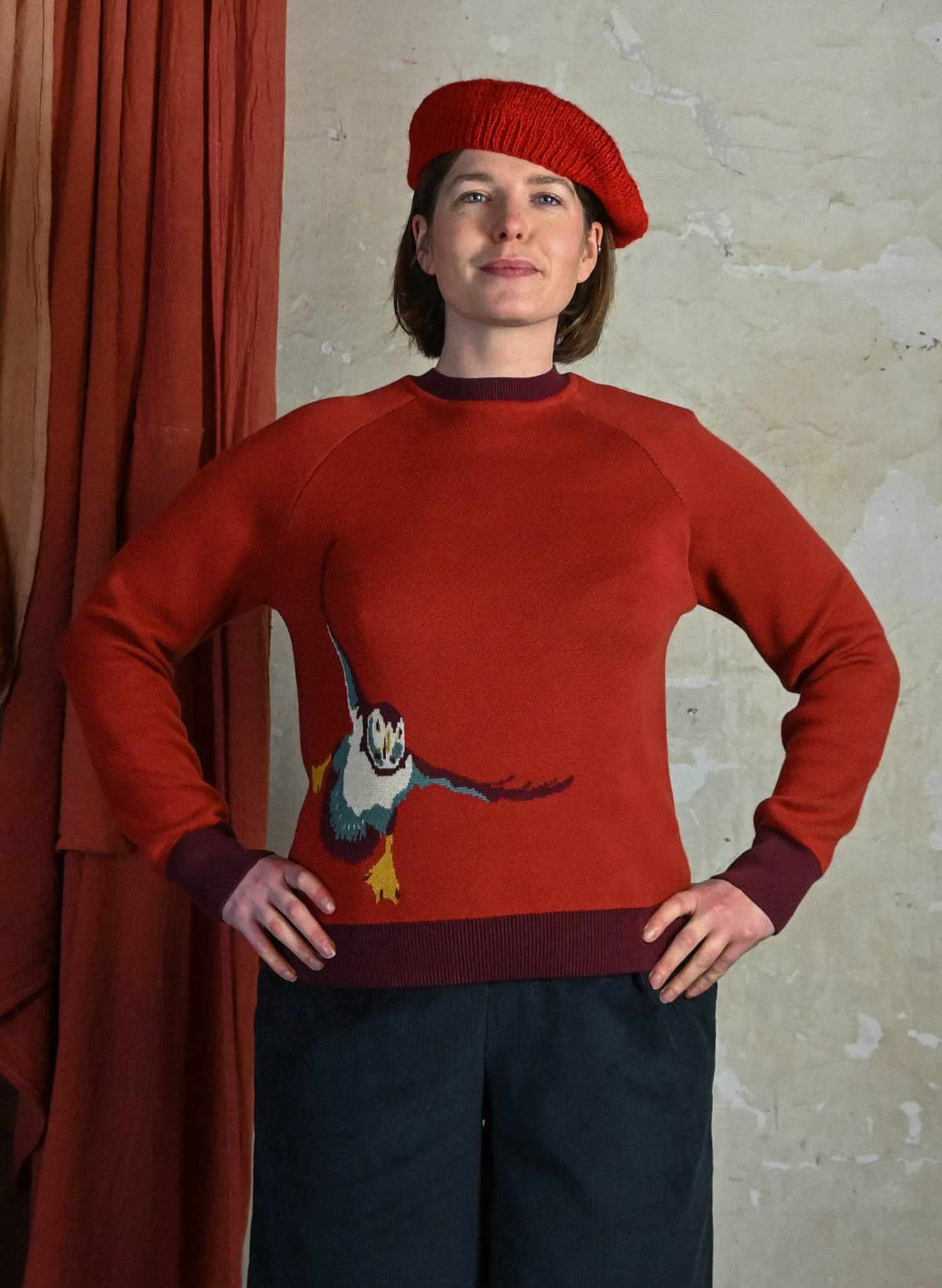 Fred - Rust Puffin Jumper