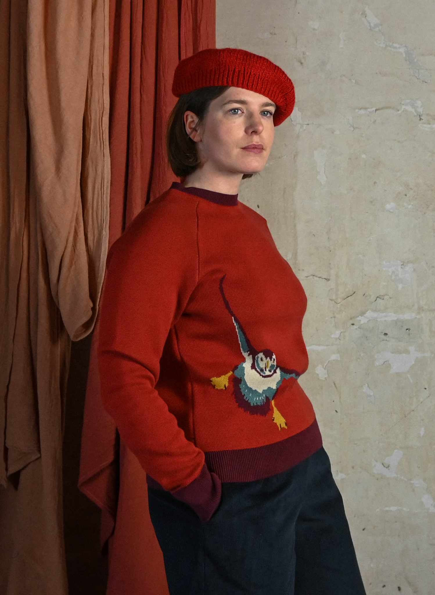 Fred - Rust Puffin Jumper