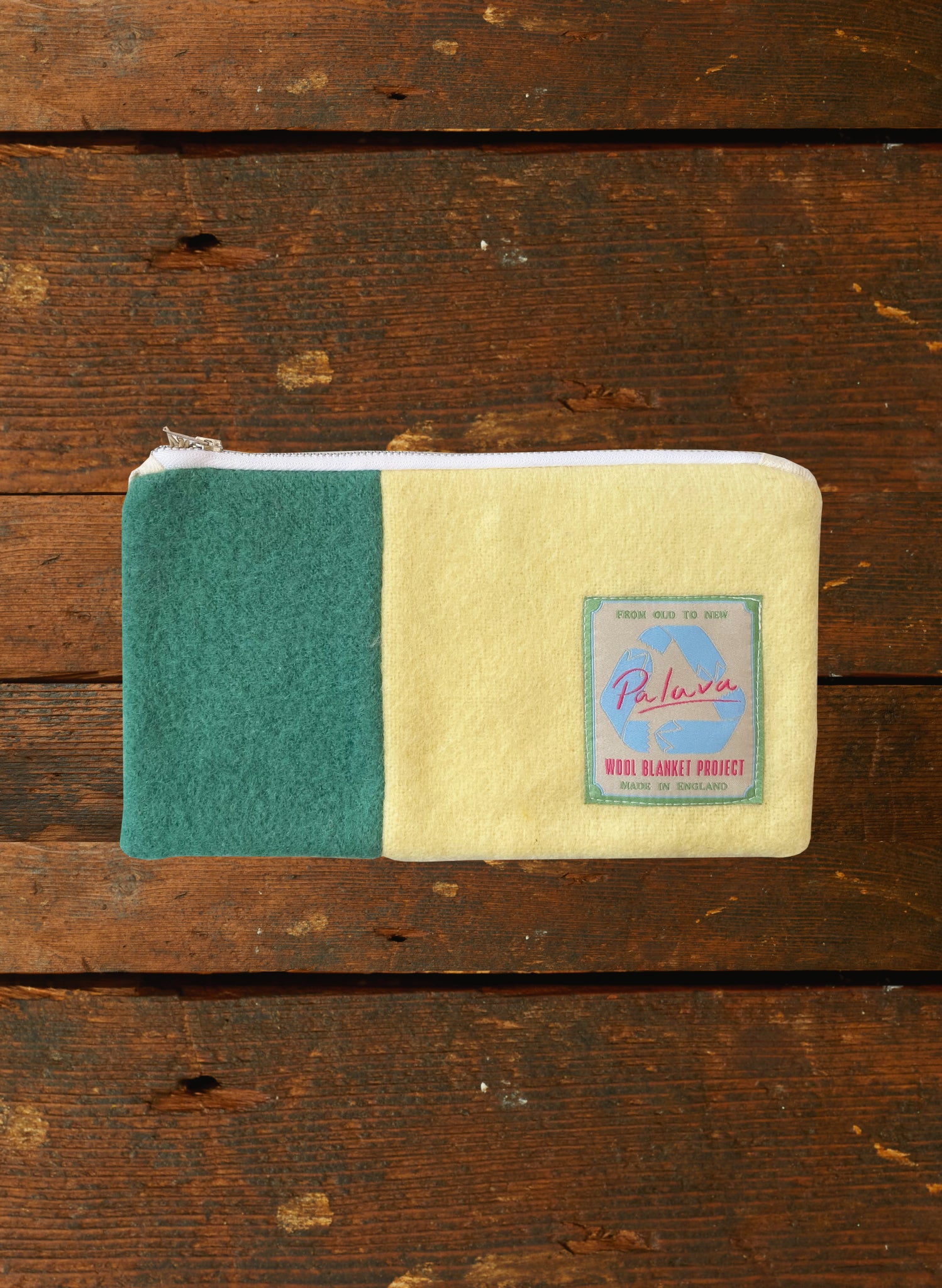 Zip Pouch- Medium - Cream Coral Reef