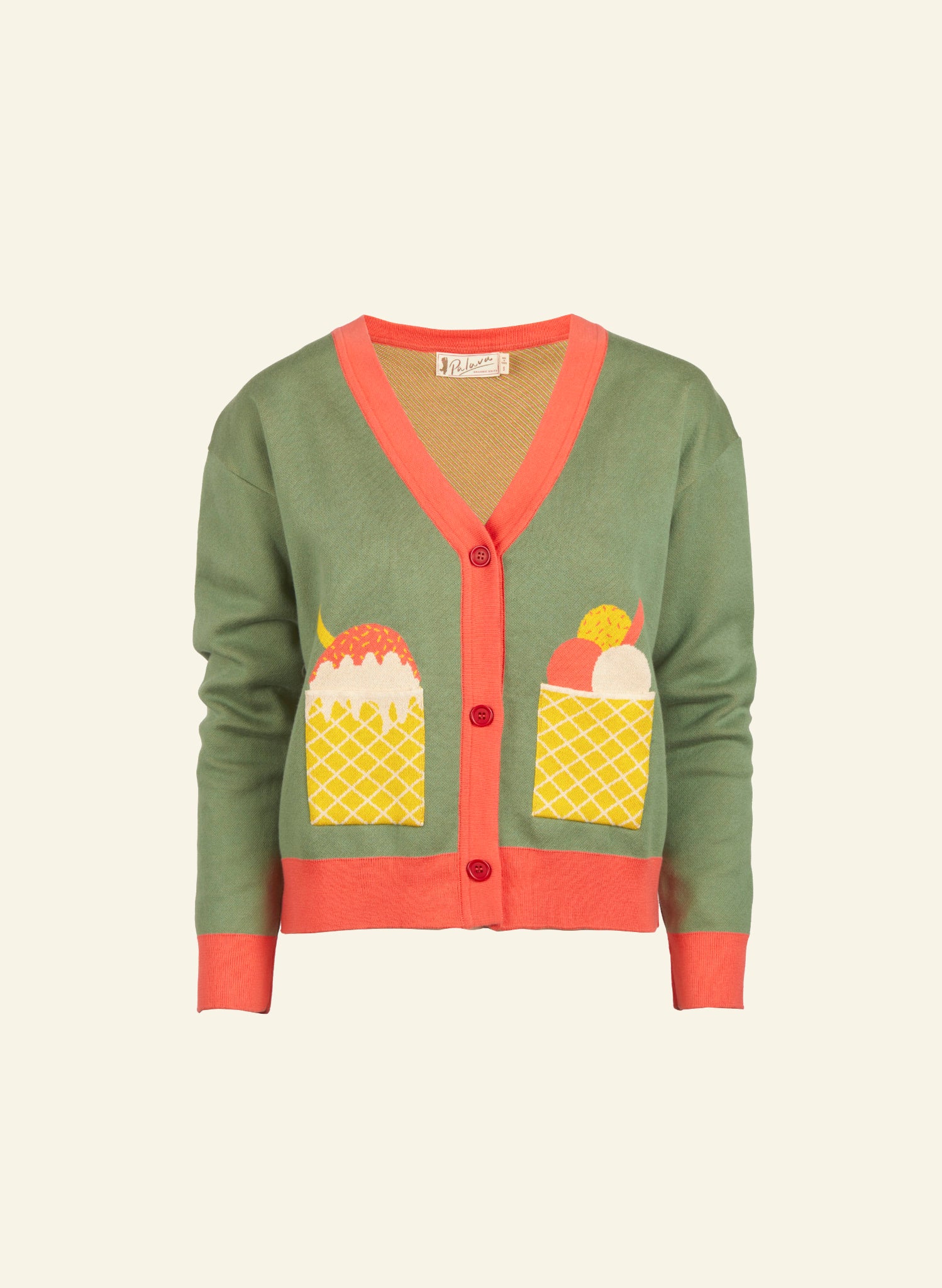 George Green Ice Cream Cardigan for Women, Organic Cotton | Palava