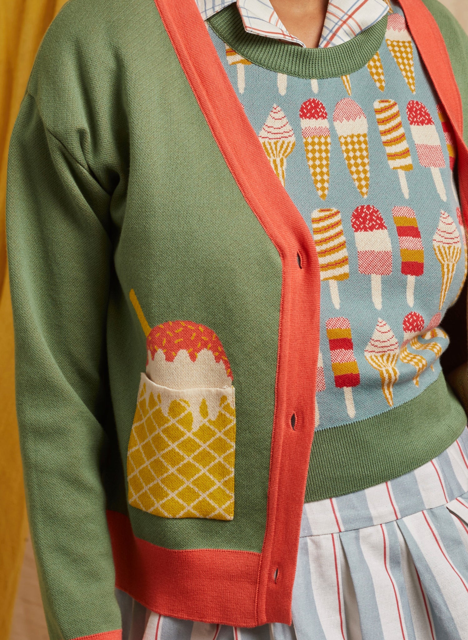 George - Green Ice Cream Cardigan