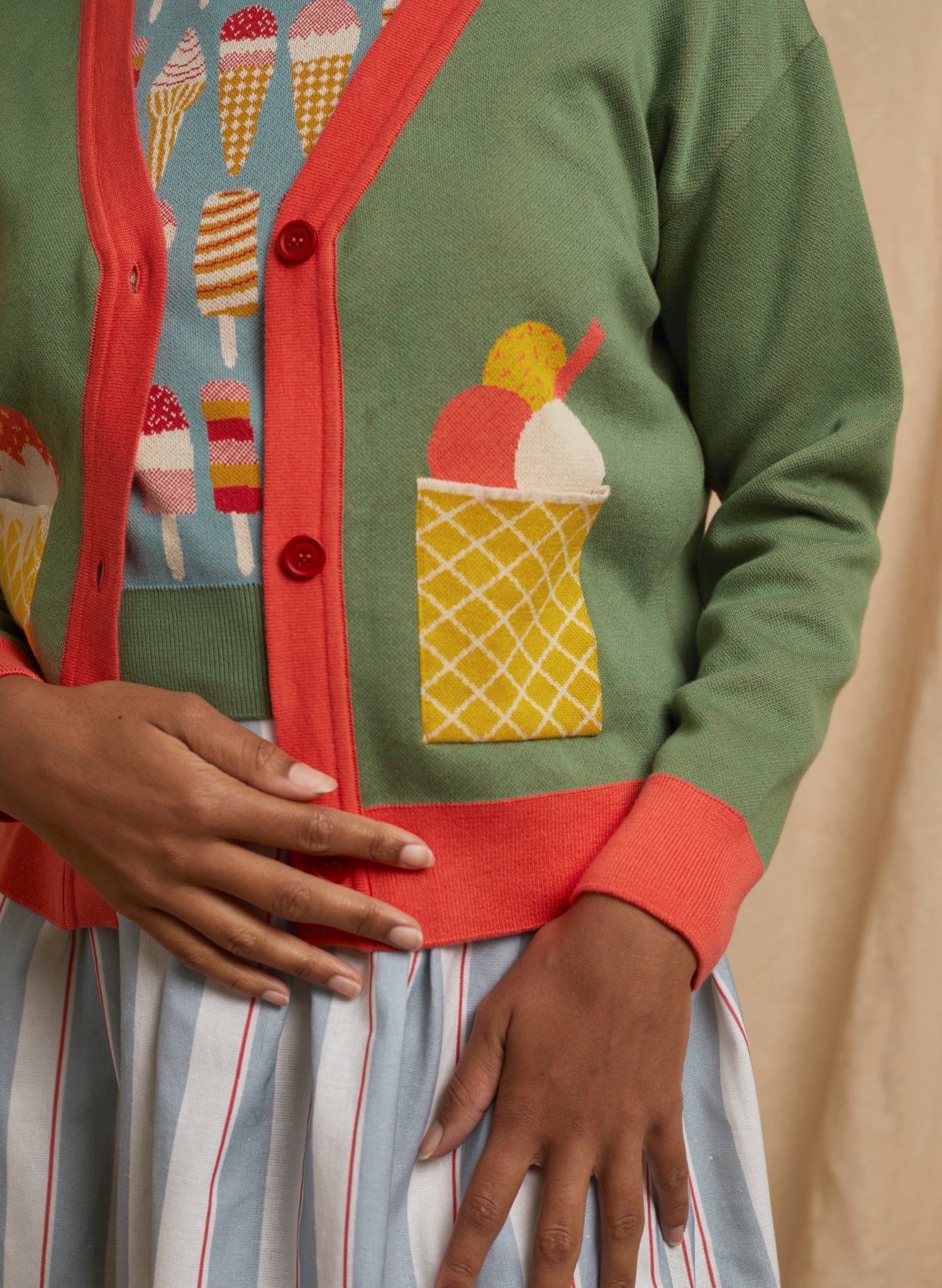 George - Green Ice Cream Cardigan