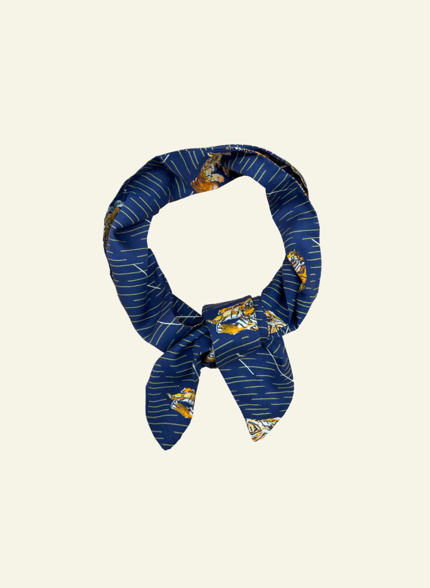 Hair Tie - Navy Tiger