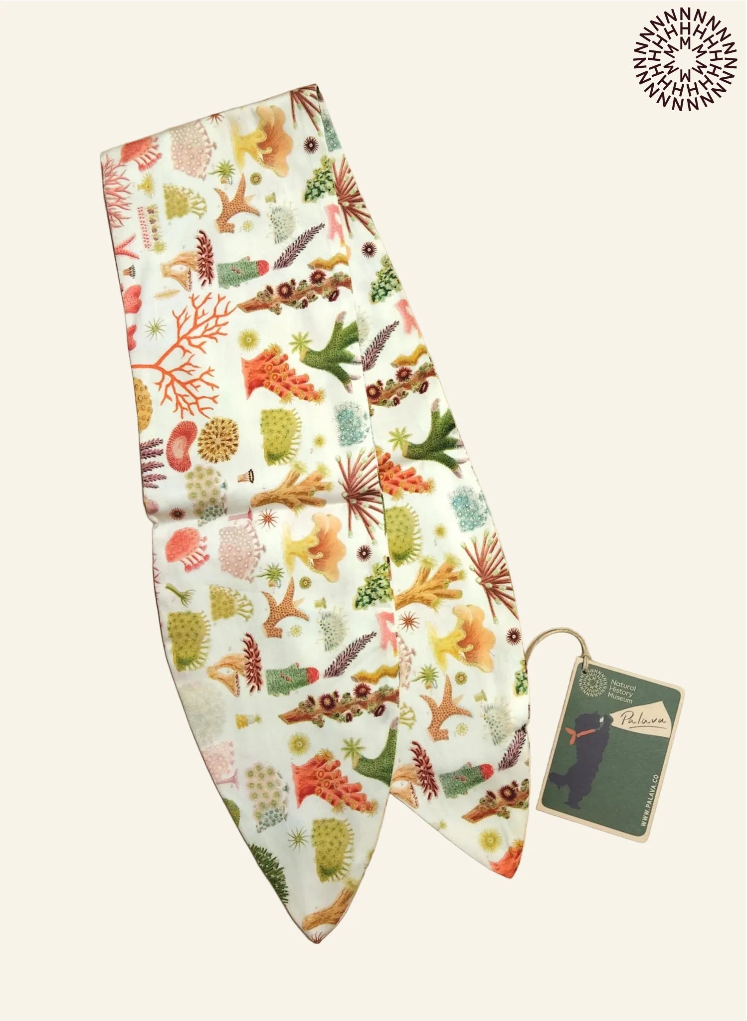 Hair Tie - Cream Coral Reef