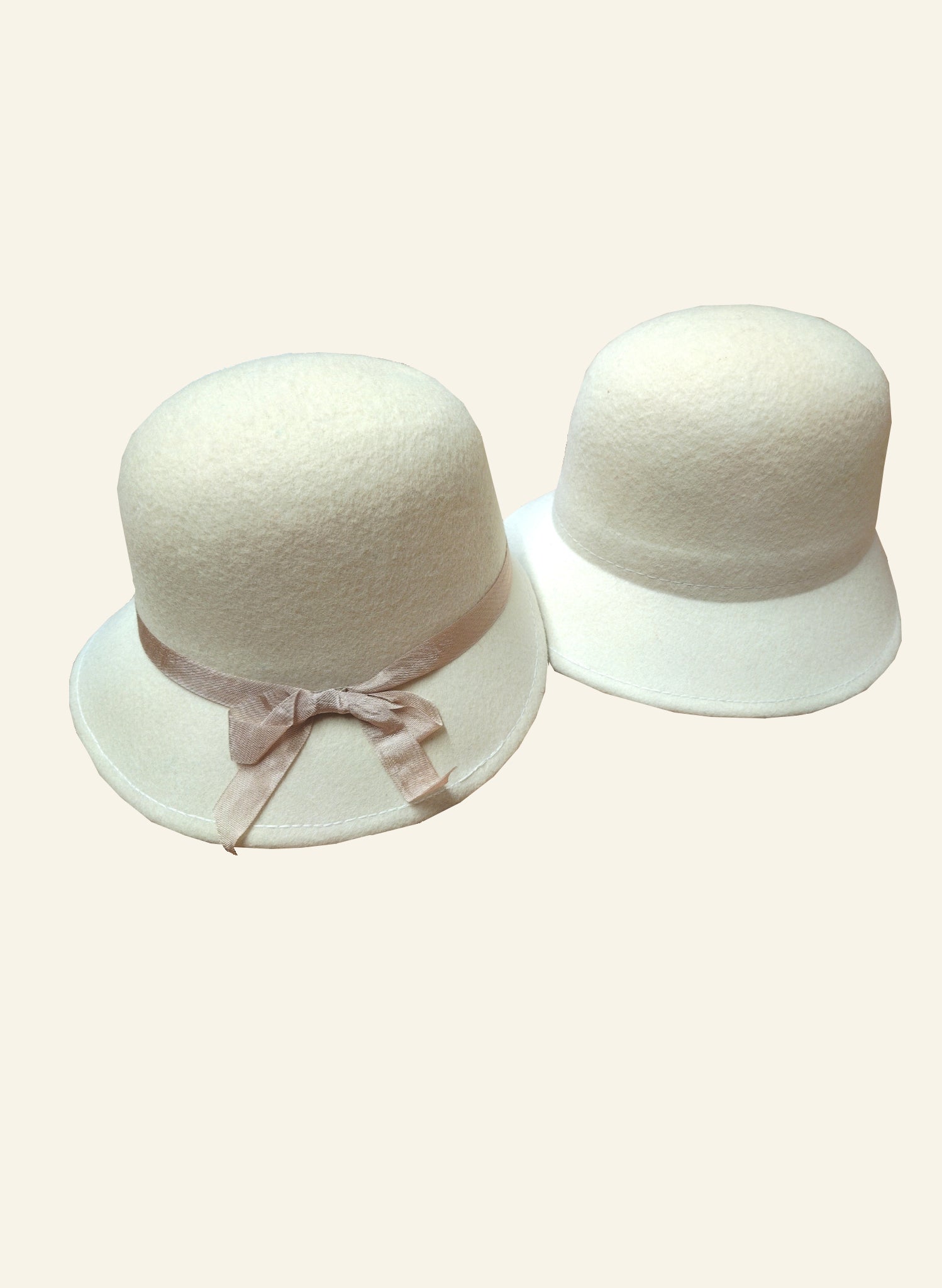 Archive Sale - Children's Cloche Hat - Cream