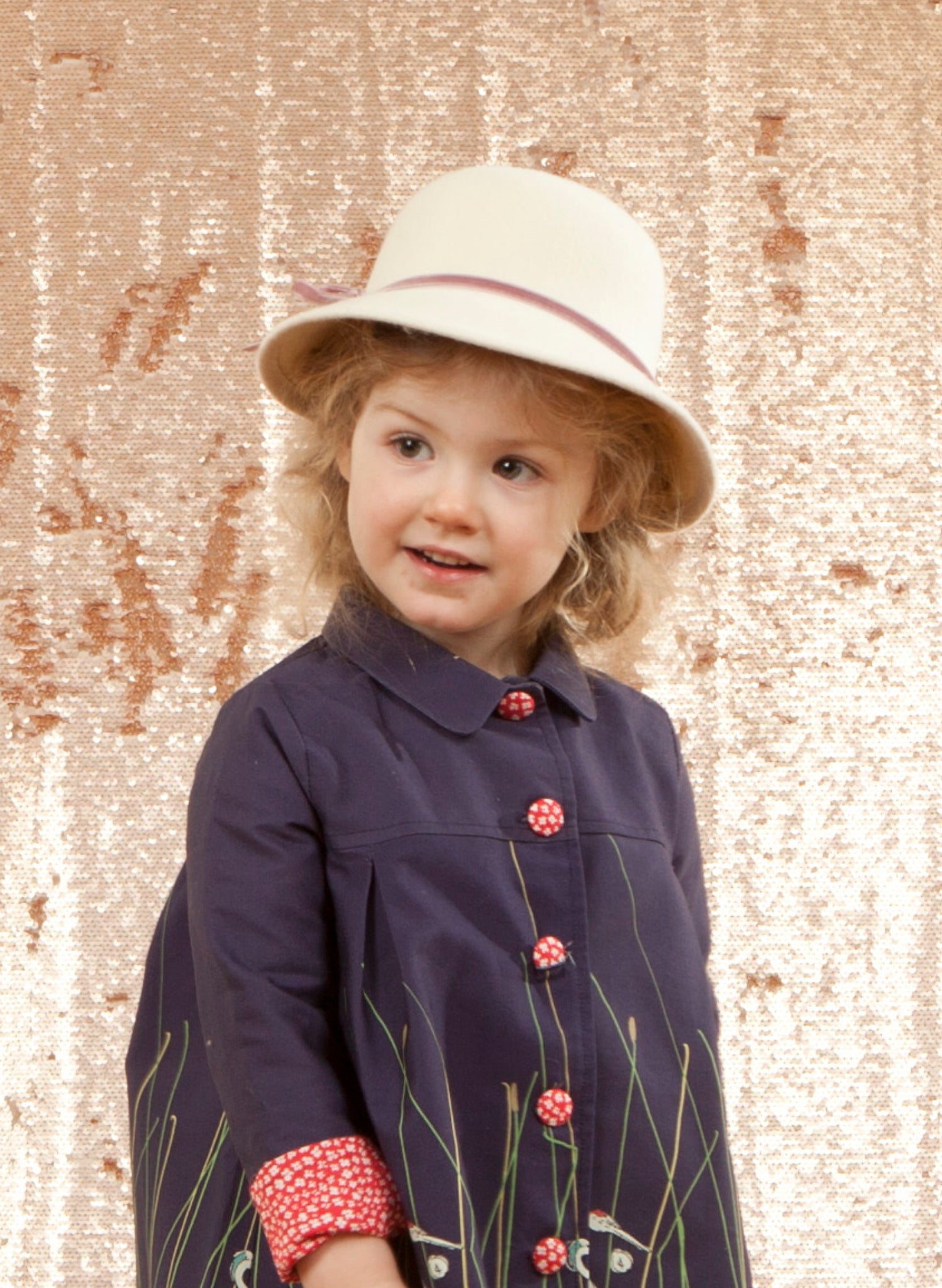 Archive Sale - Children's Cloche Hat - Grey