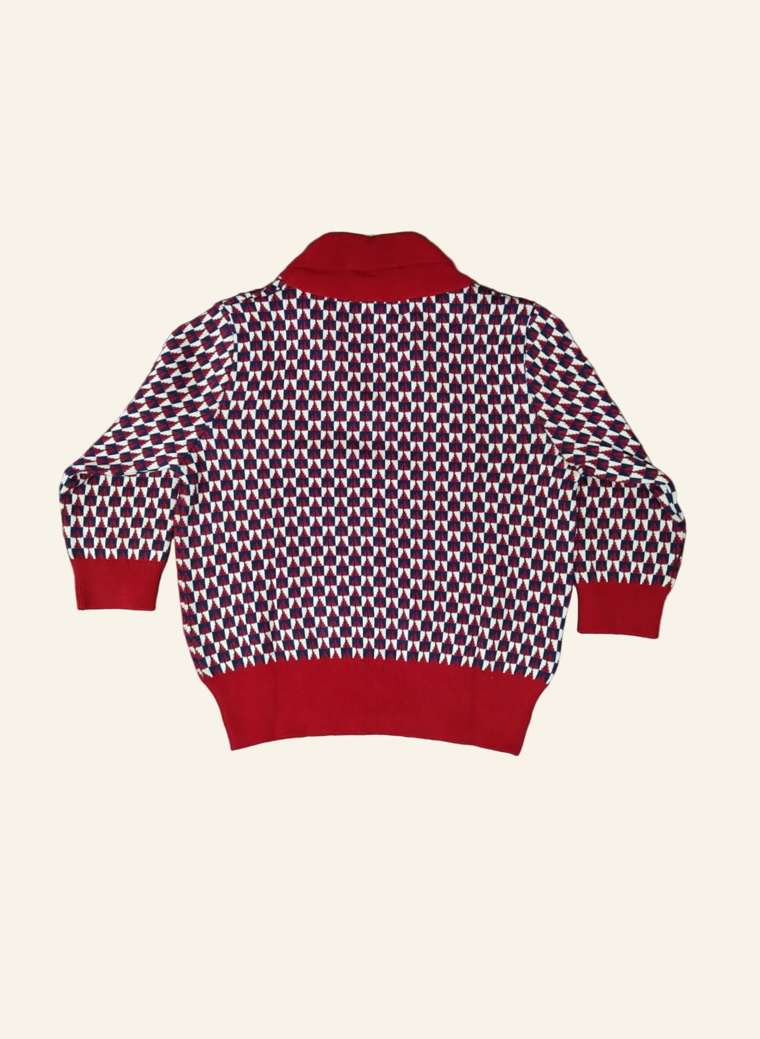 Archive Sale - Size S - Hilary Knitted Cotton Top - Navy Rocket
