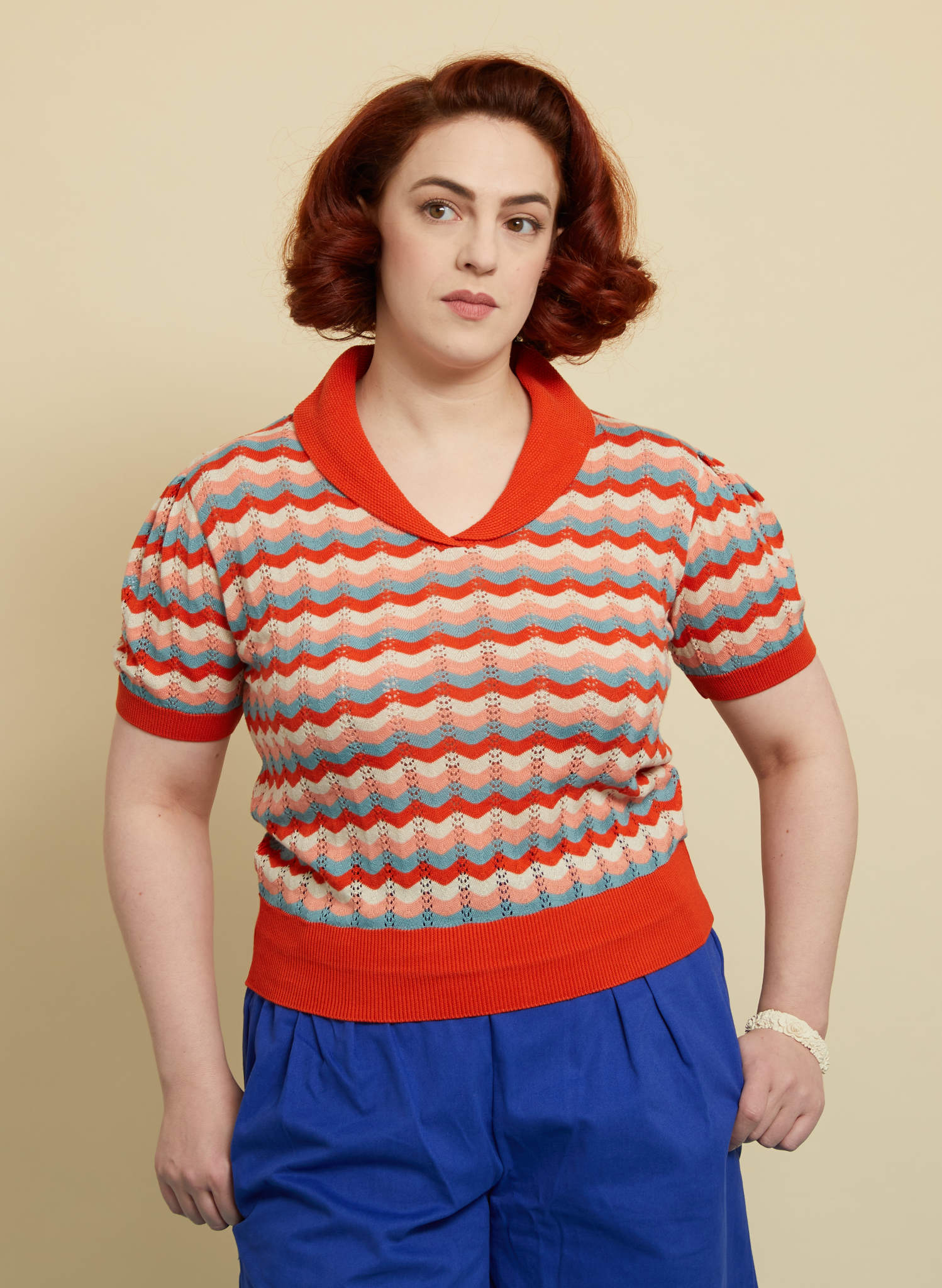 Hilary - Red Refresher - Knitted Top