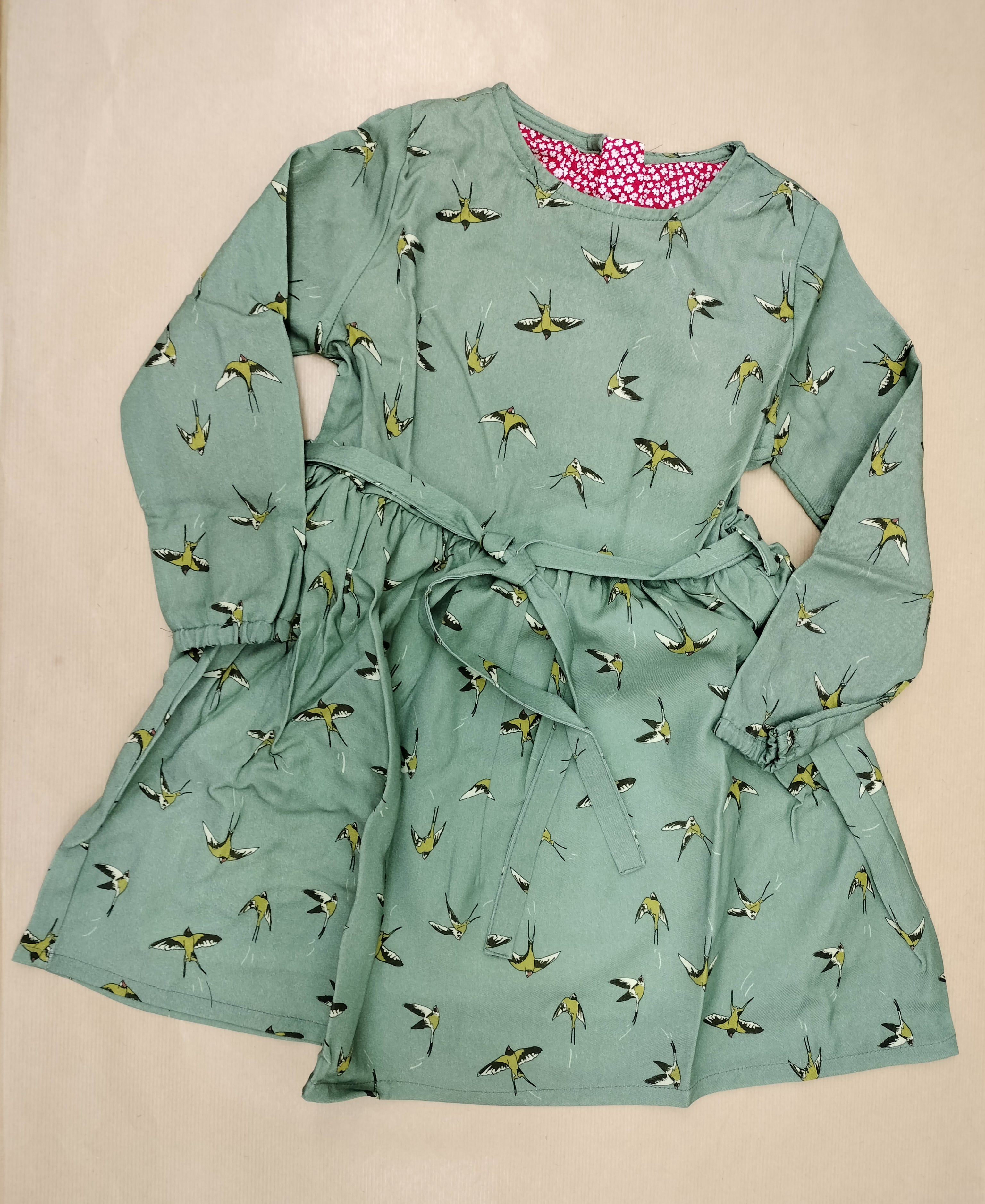 Margaret - Green Swallows Children's Dress