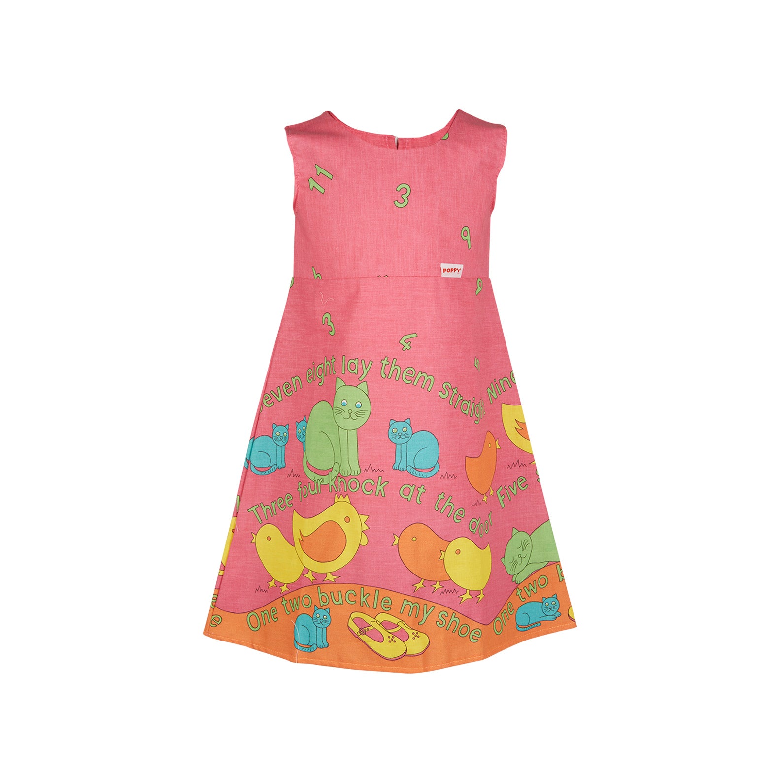 Remnant - 2.5m - Pink Buckle My Shoe - Cotton Jersey