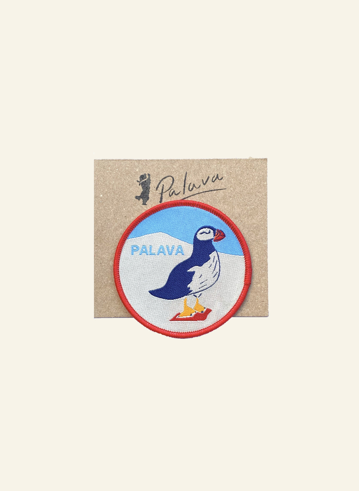 Iron-On Mending Patch - Puffin | Recycled Yarn | Made in the UK