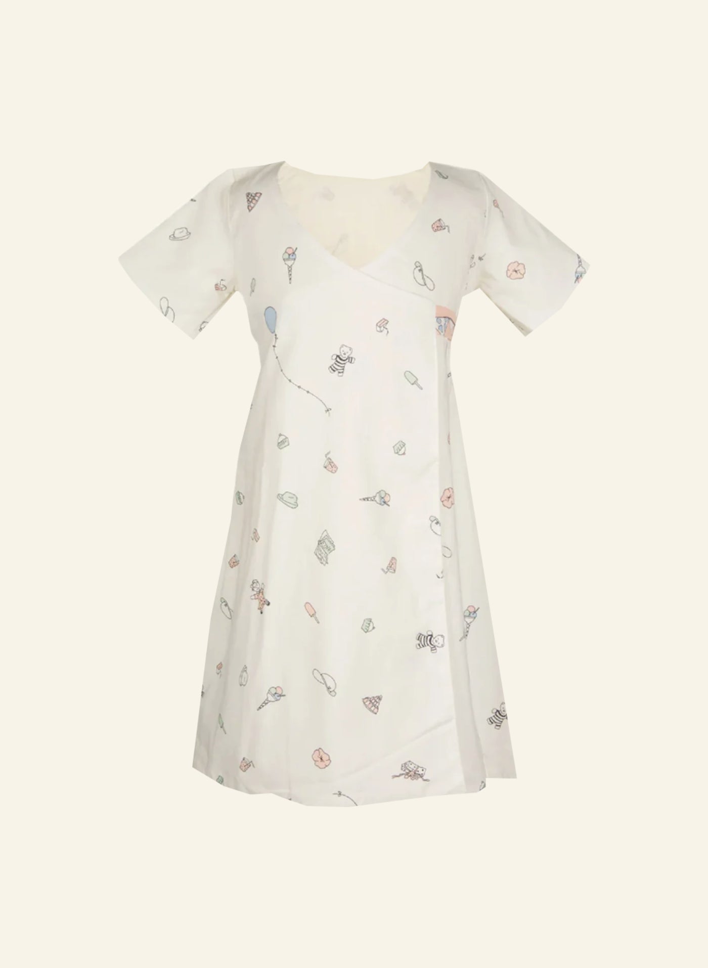 Poppy Archive - Junko Children's Dress - birthday bash cream pink