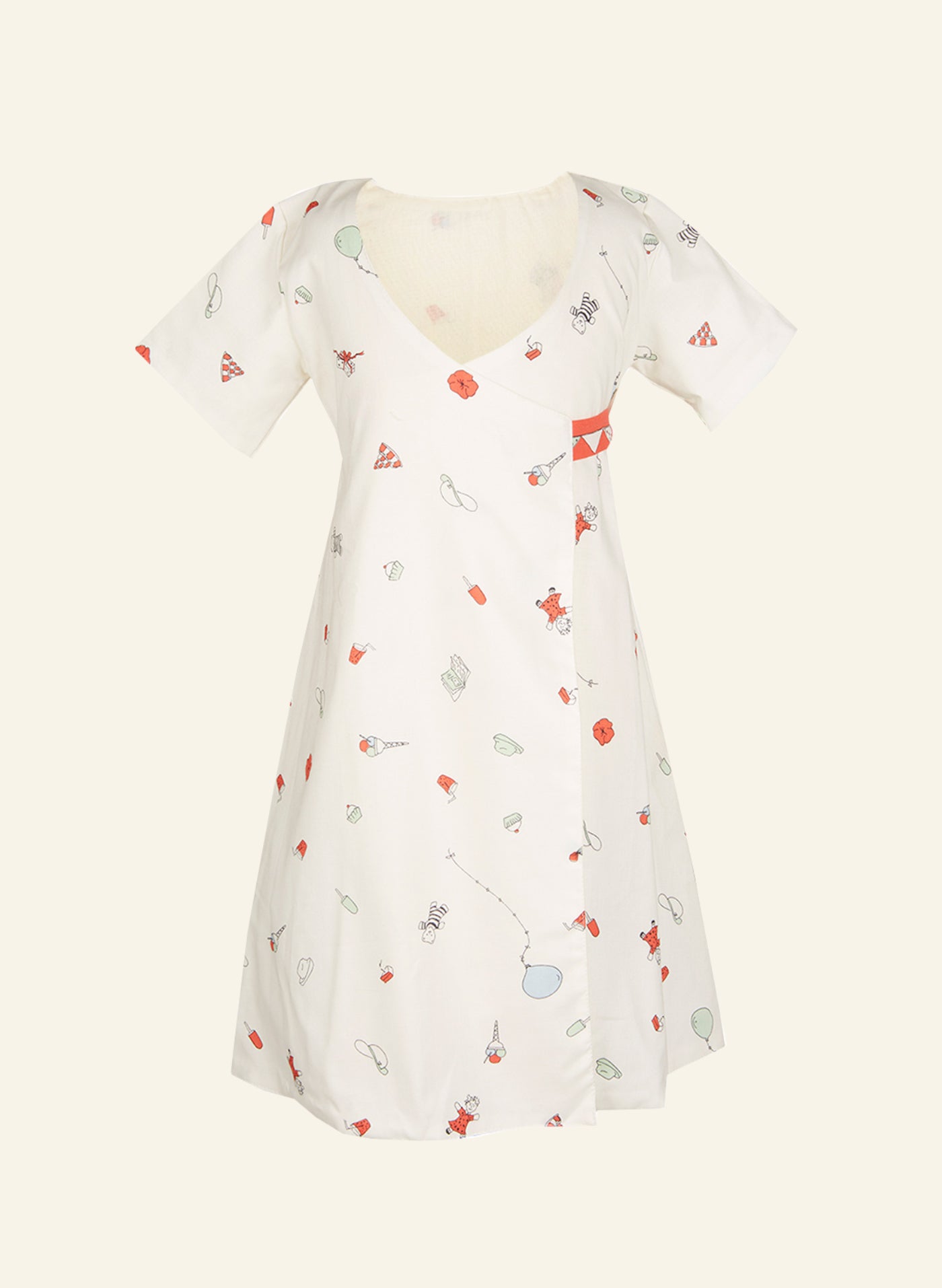 Poppy Archive - Junko - Birthday Bash Cream Red