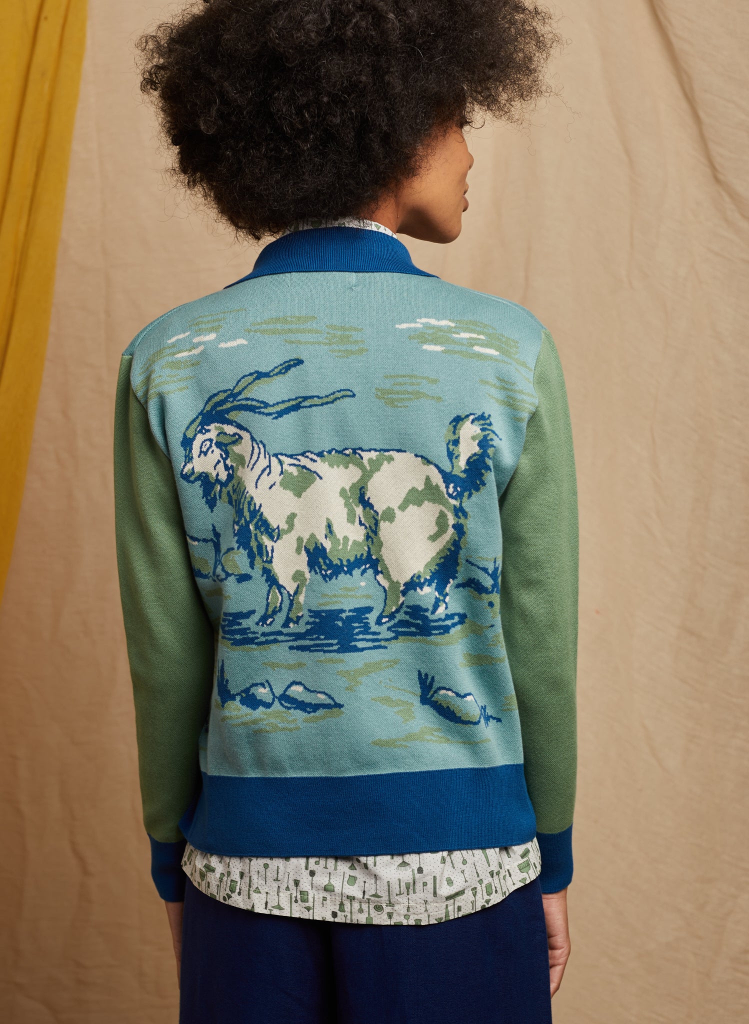 Kate Zip Up - Green Goat