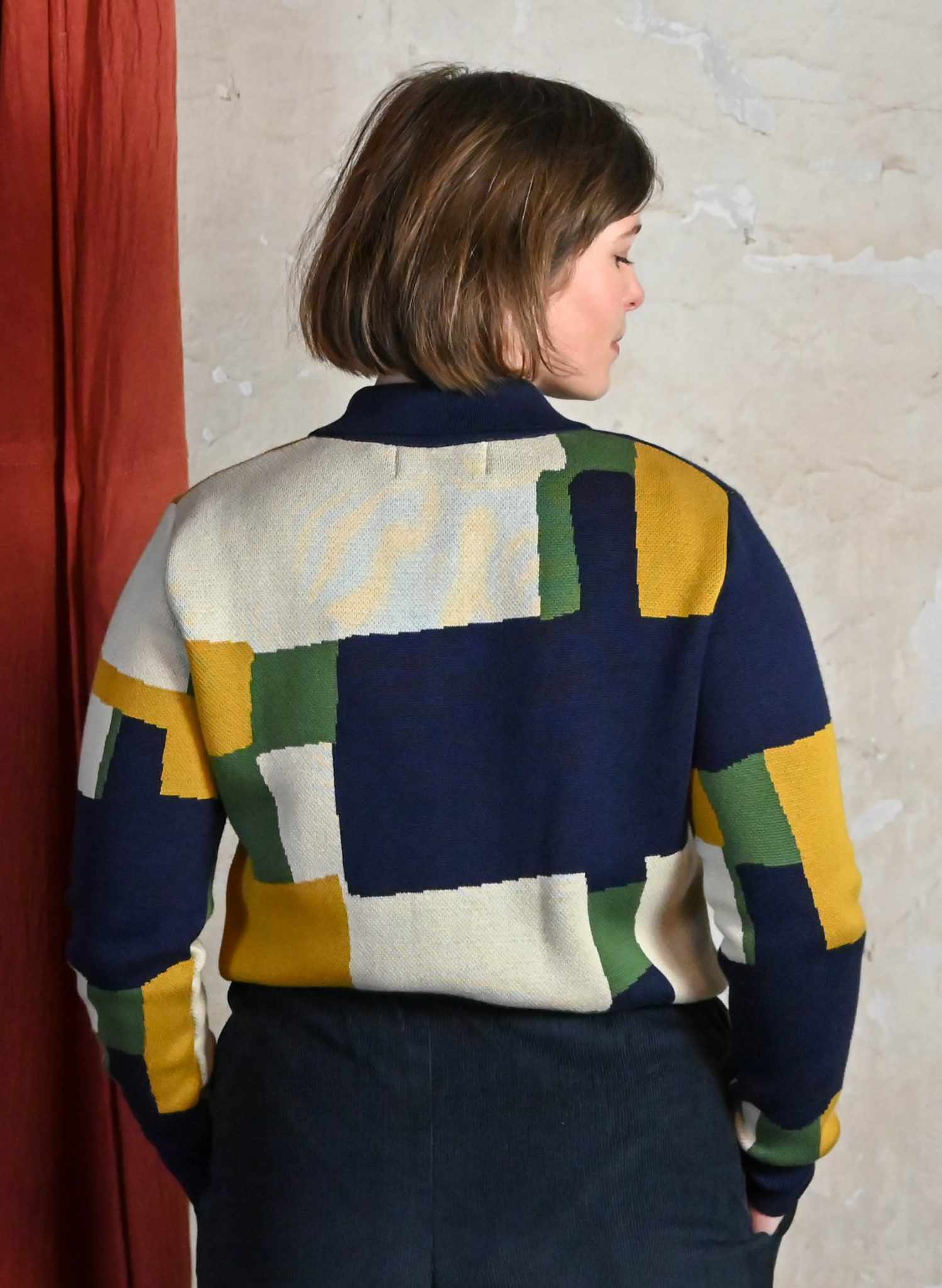 Kate - Mustard Boxes Zip-up