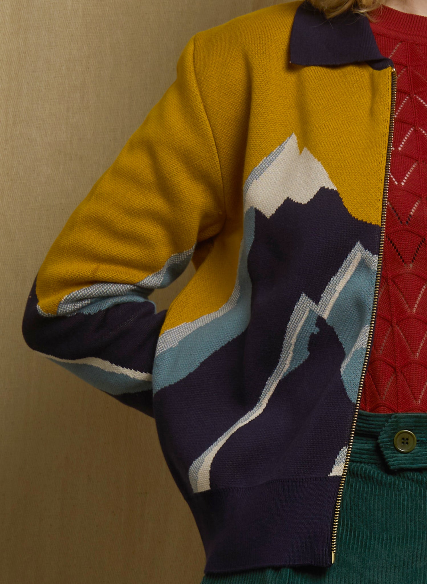 Kate - Mustard Peak  Zip-Up