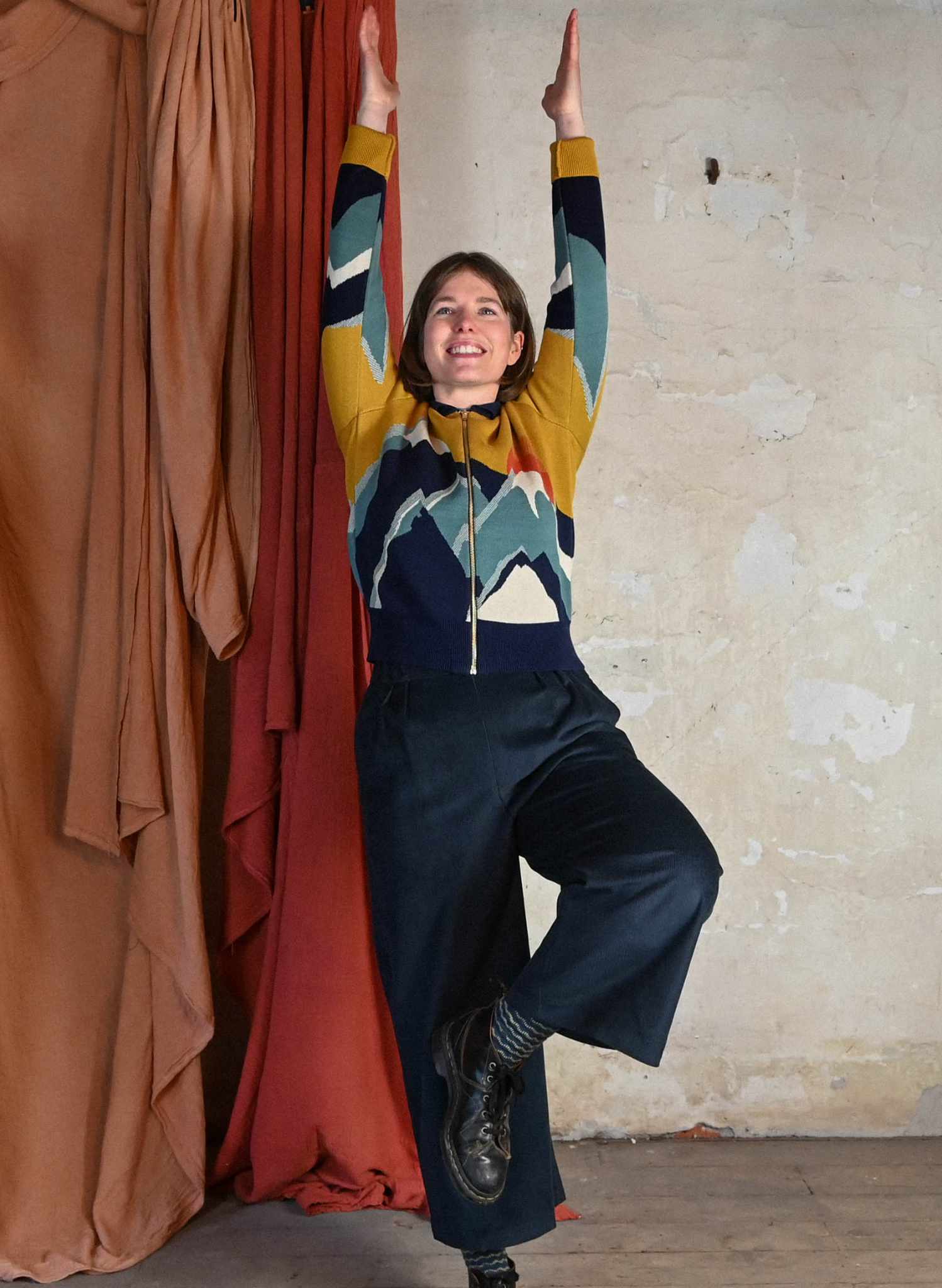 Kate - Mustard Peak  Zip-Up