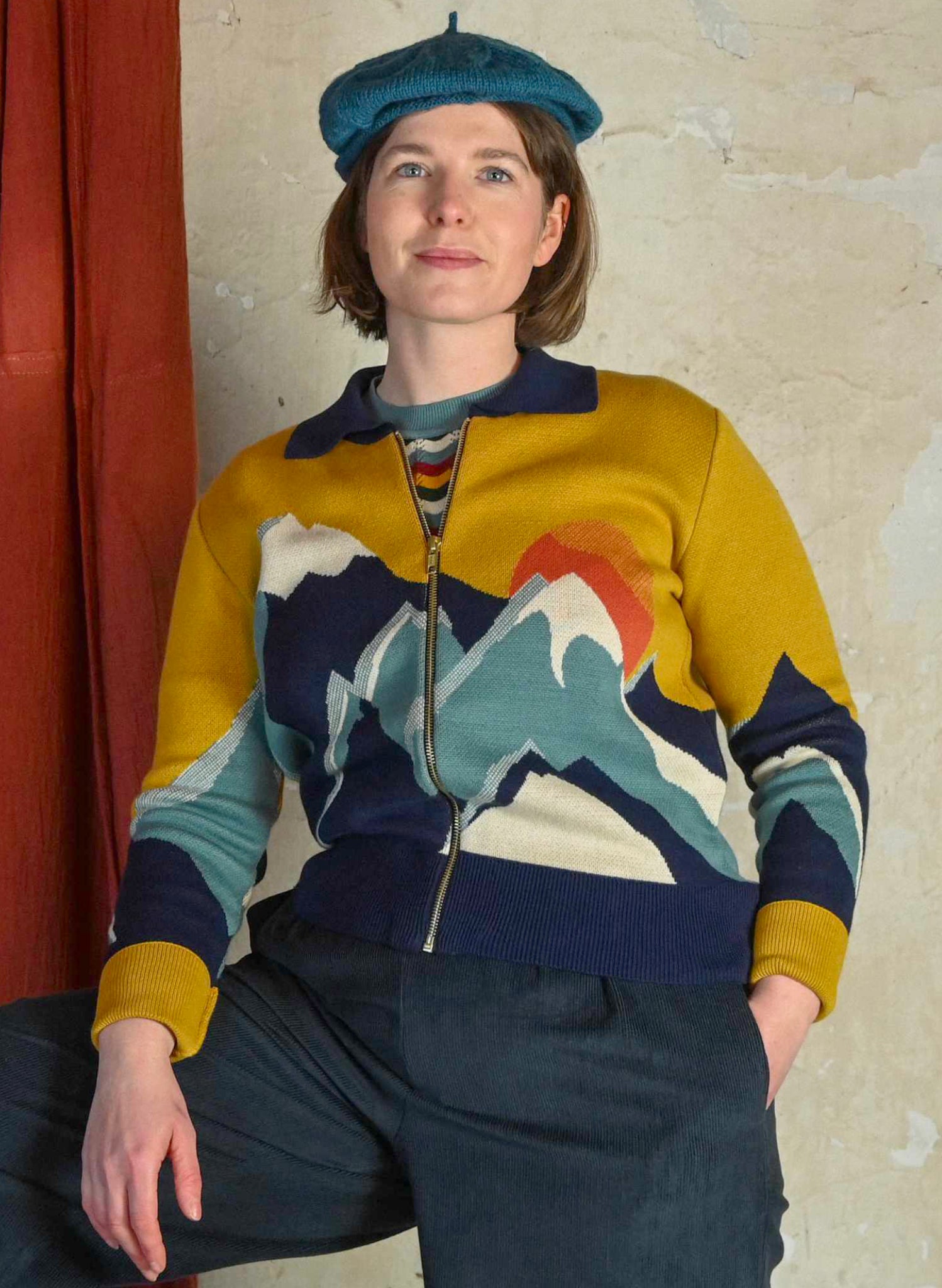 Kate - Mustard Peak  Zip-Up