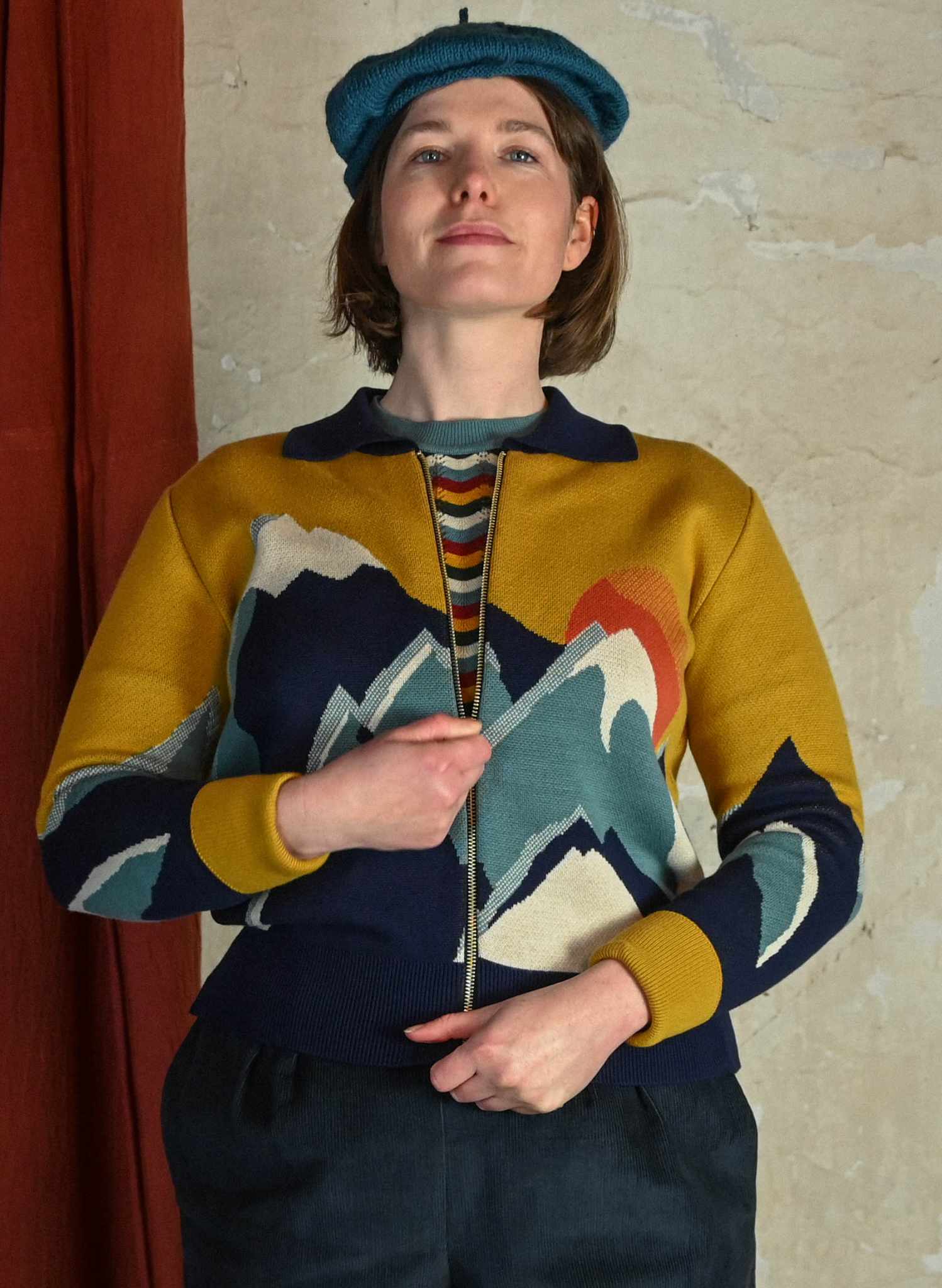 Kate - Mustard Peak  Zip-Up