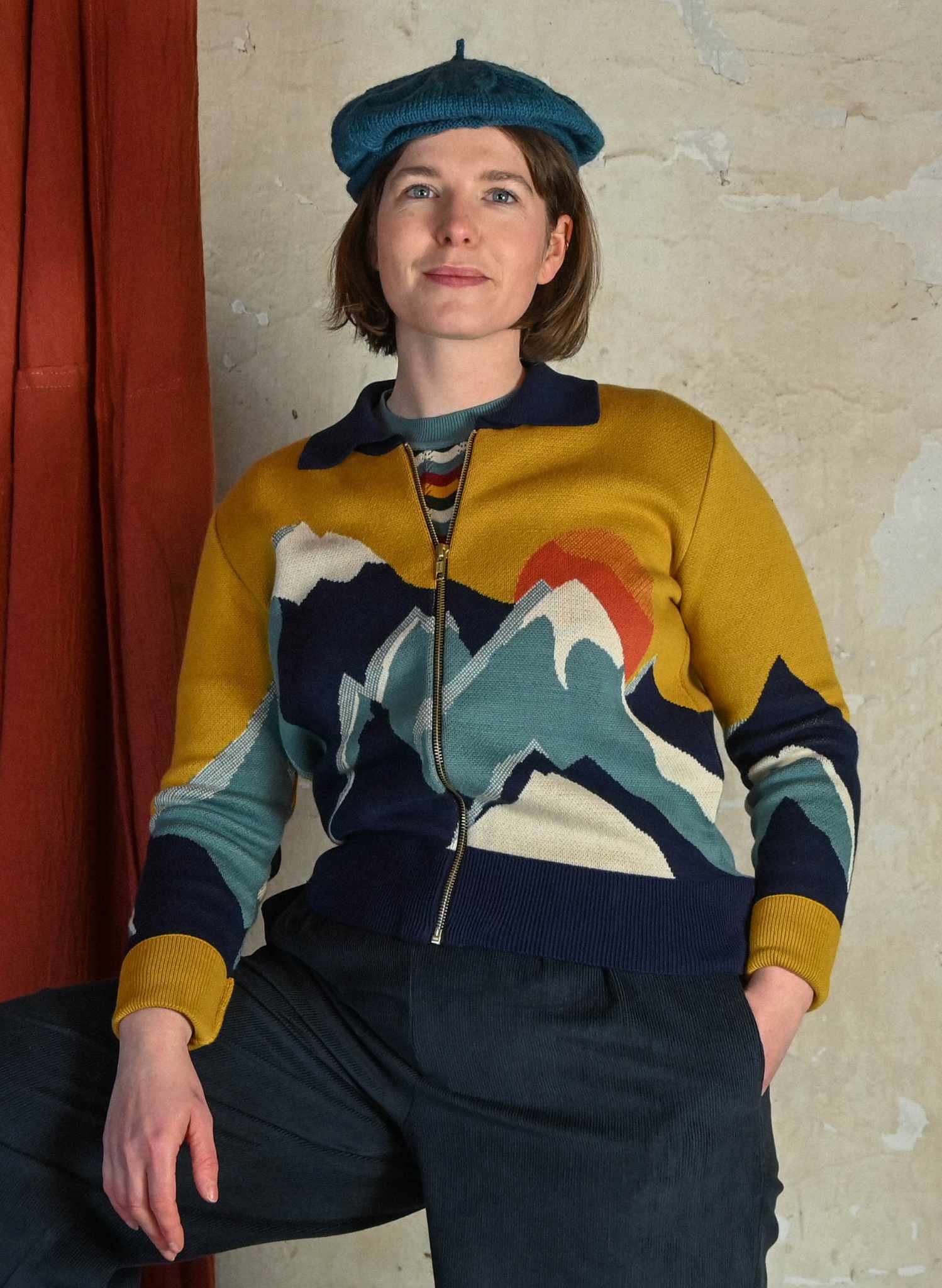 Kate - Mustard Peak  Zip-Up