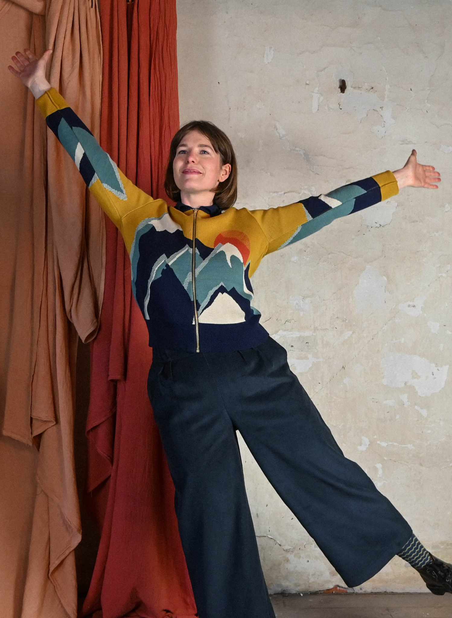 Kate - Mustard Peak  Zip-Up