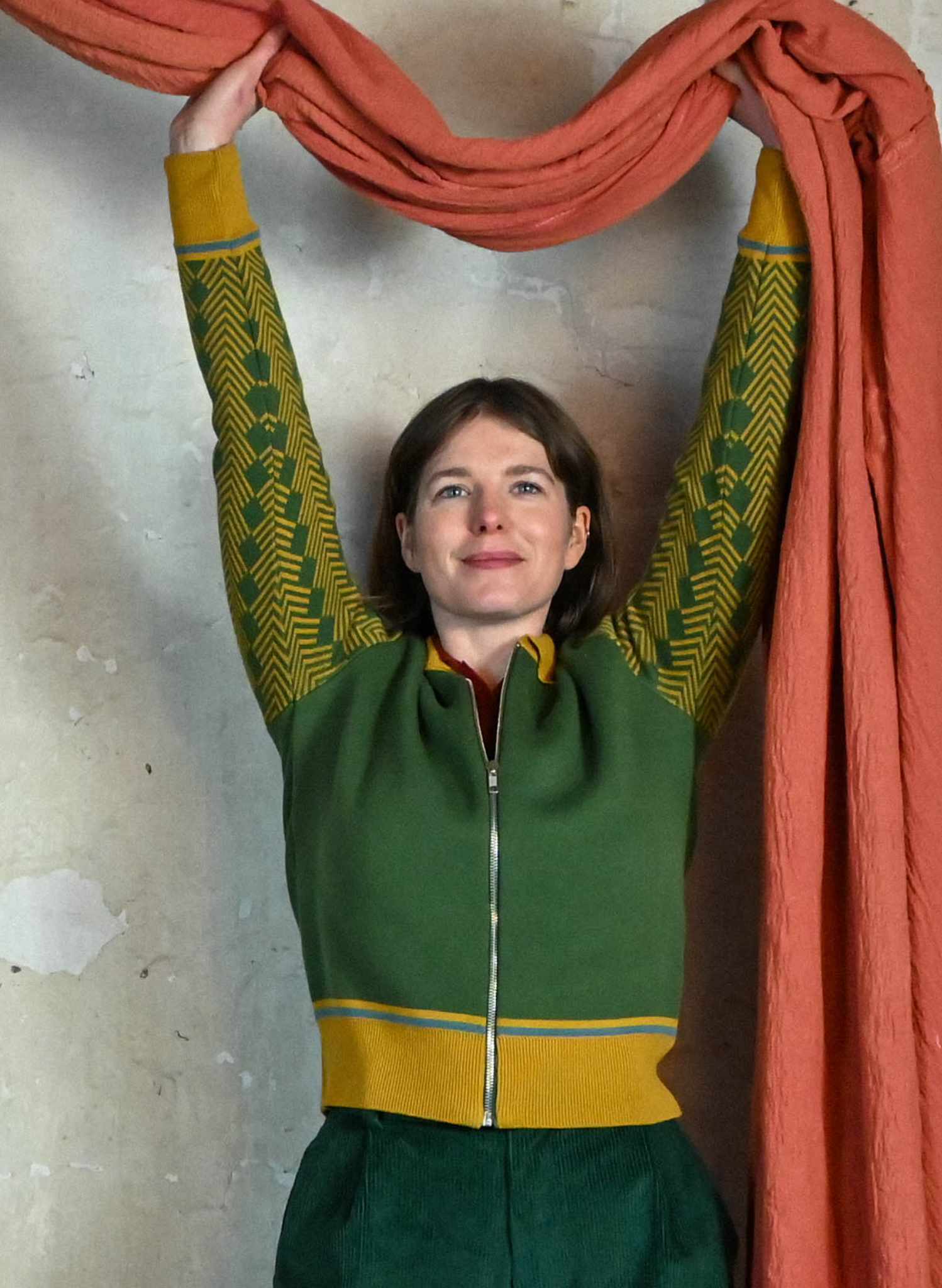 Kate - Green Eagle  Zip-Up