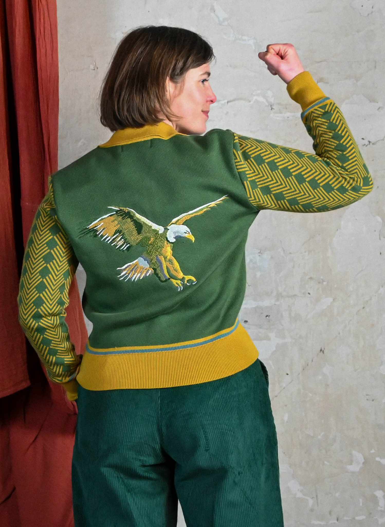 Kate - Green Eagle  Zip-Up