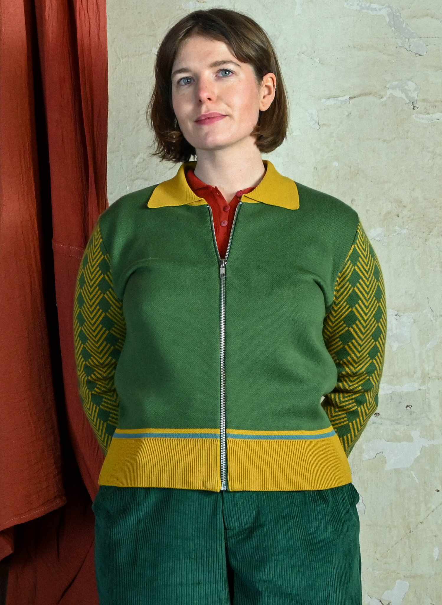 Kate - Green Eagle  Zip-Up