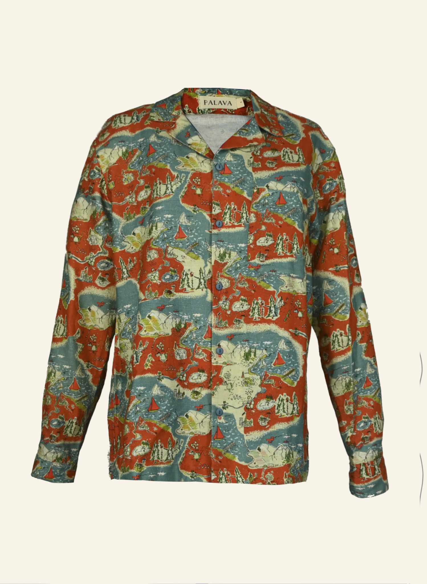 Archive Sale - Size S - Kit - Long Sleeve - Mandarin Treasure Map