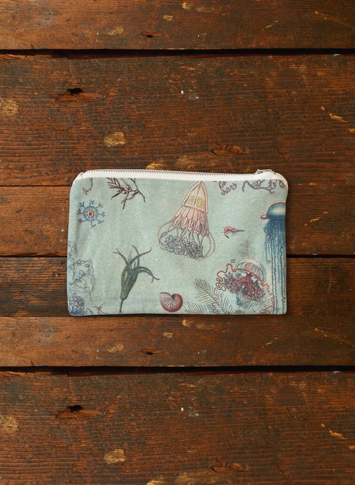Zip Pouch- Small - Ocean Jelly Fish