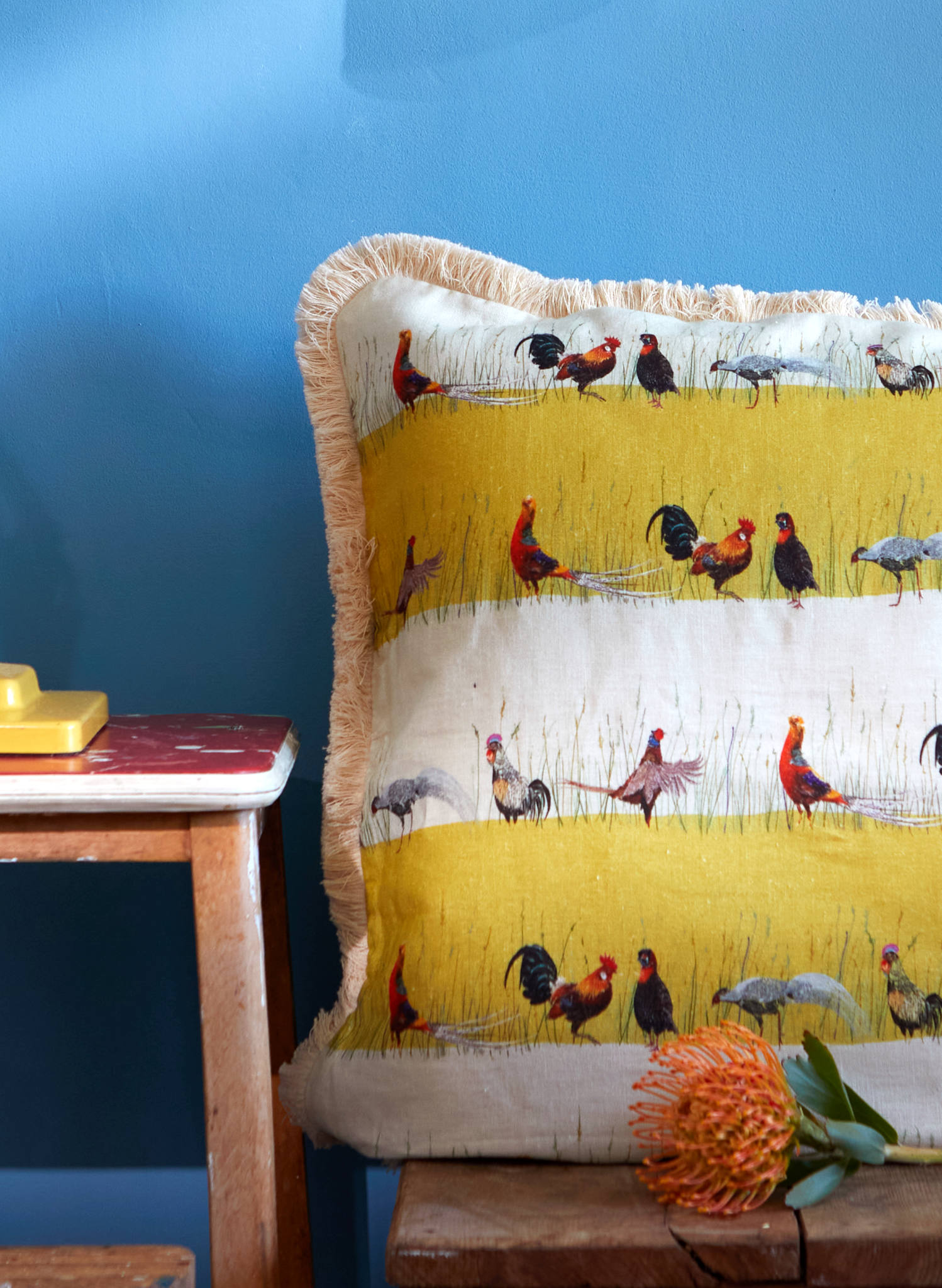 Large Cushion Cover - Jungle Birds