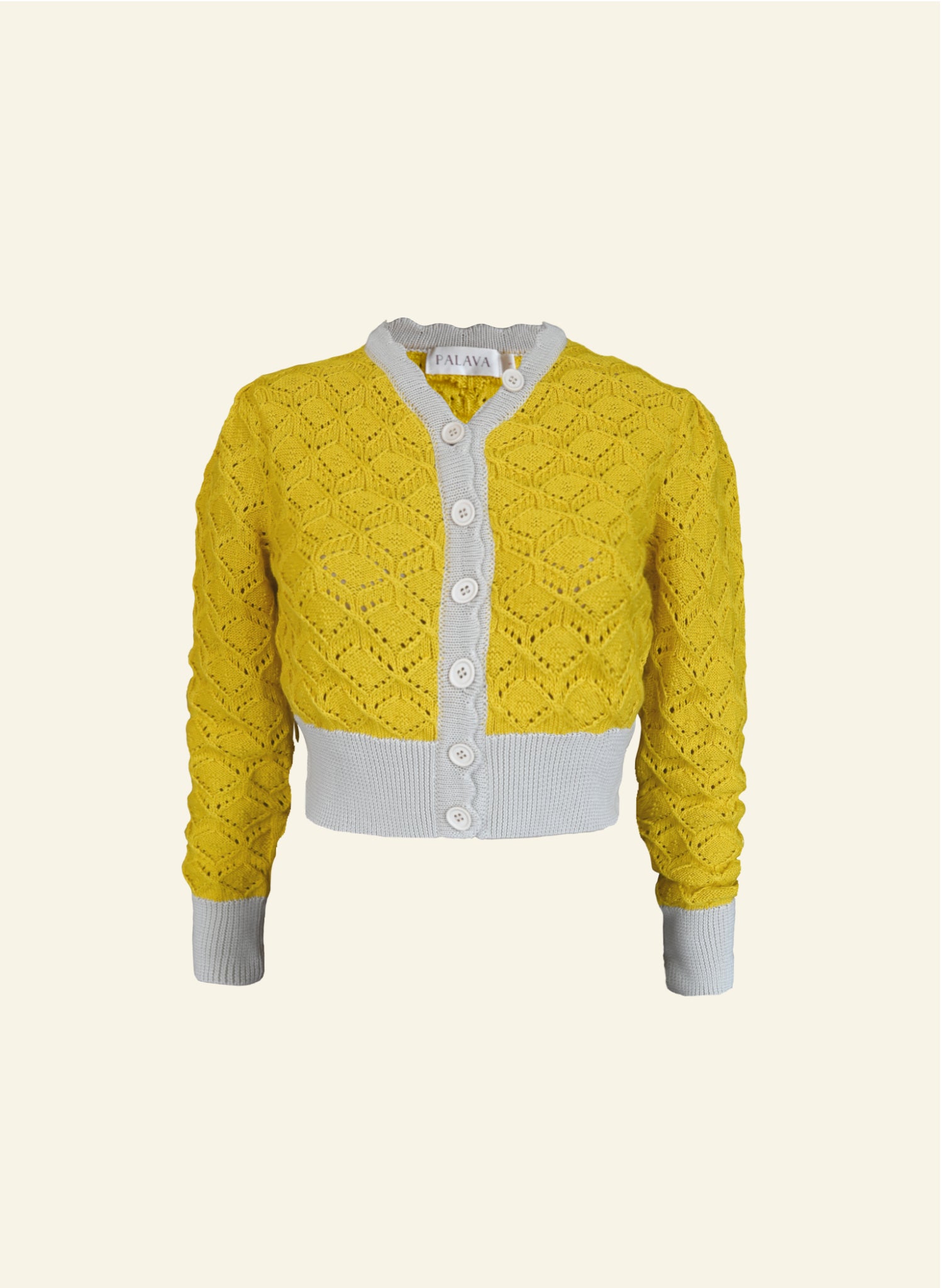 Archive Sale - Size S - Leah - Lemon Basket Knitted Cardigan