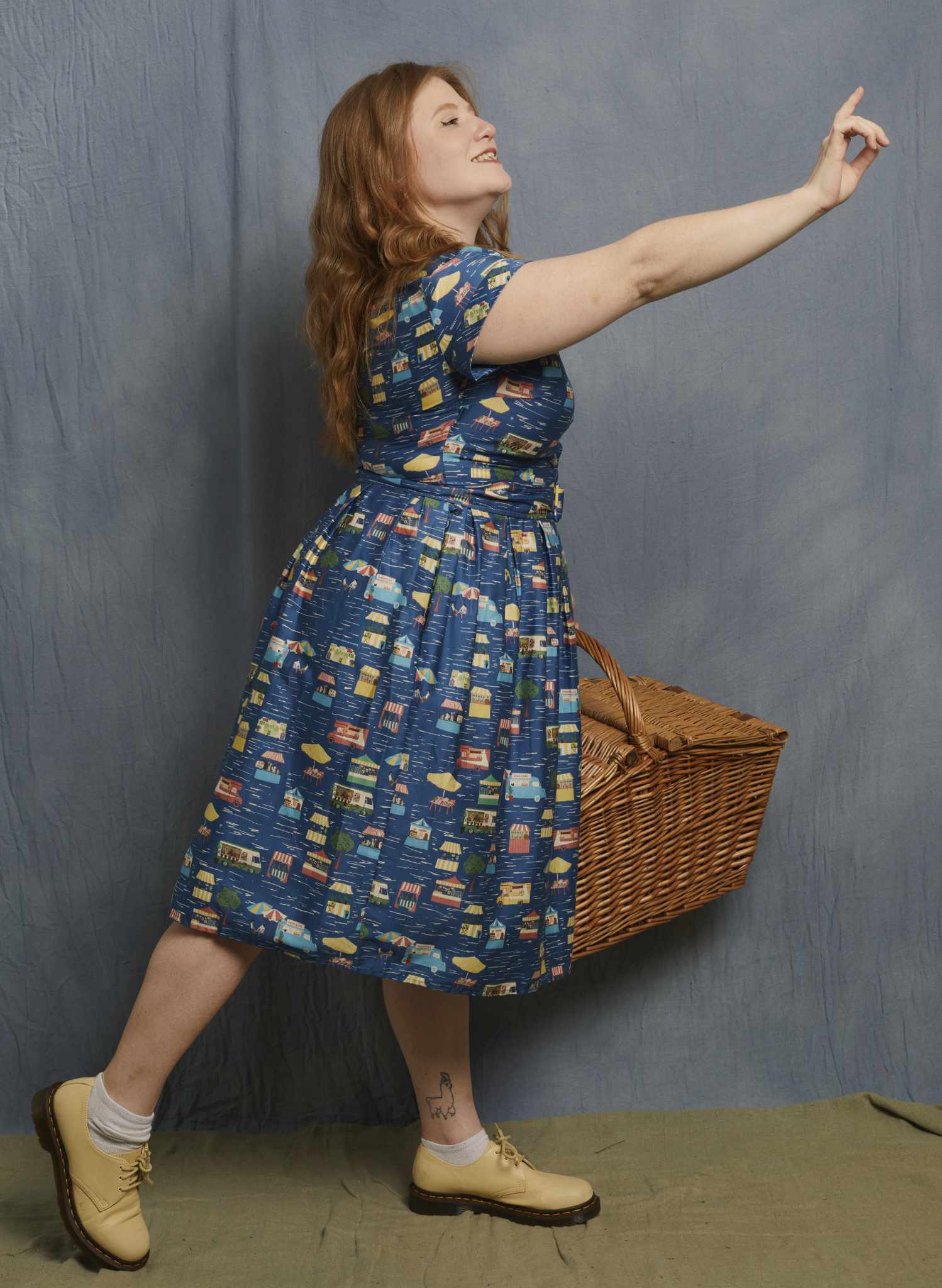 Louise Dress - Blue Festival