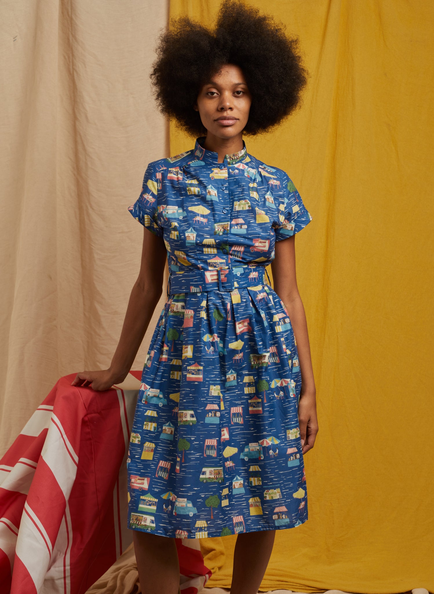 Louise Dress - Blue Festival
