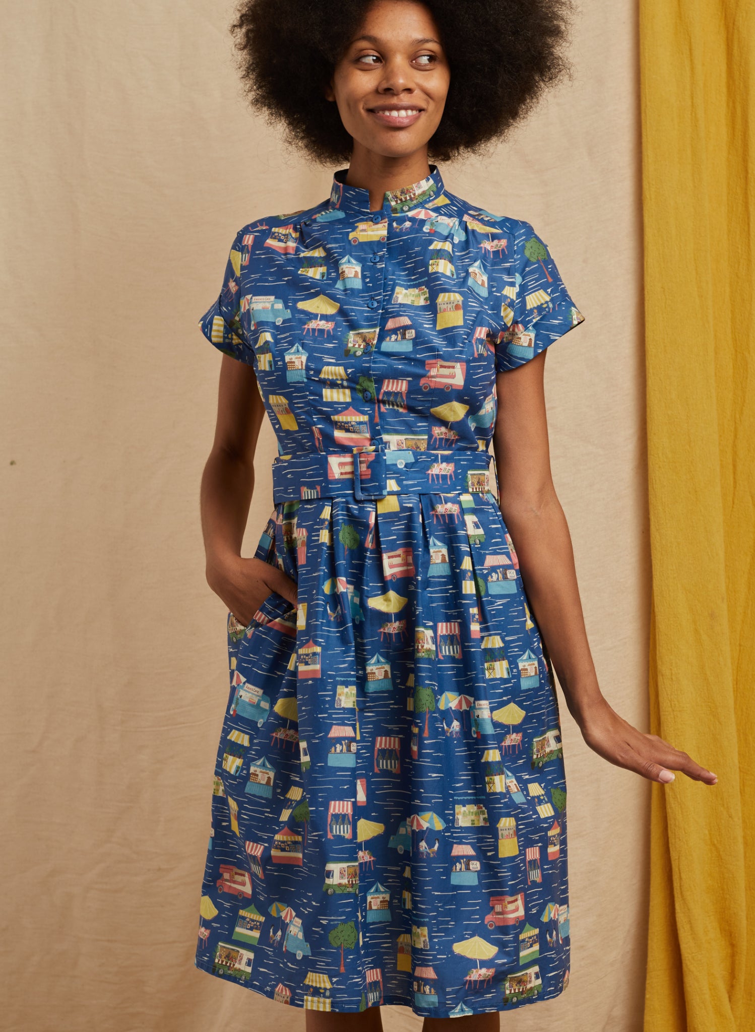 Louise Dress - Blue Festival