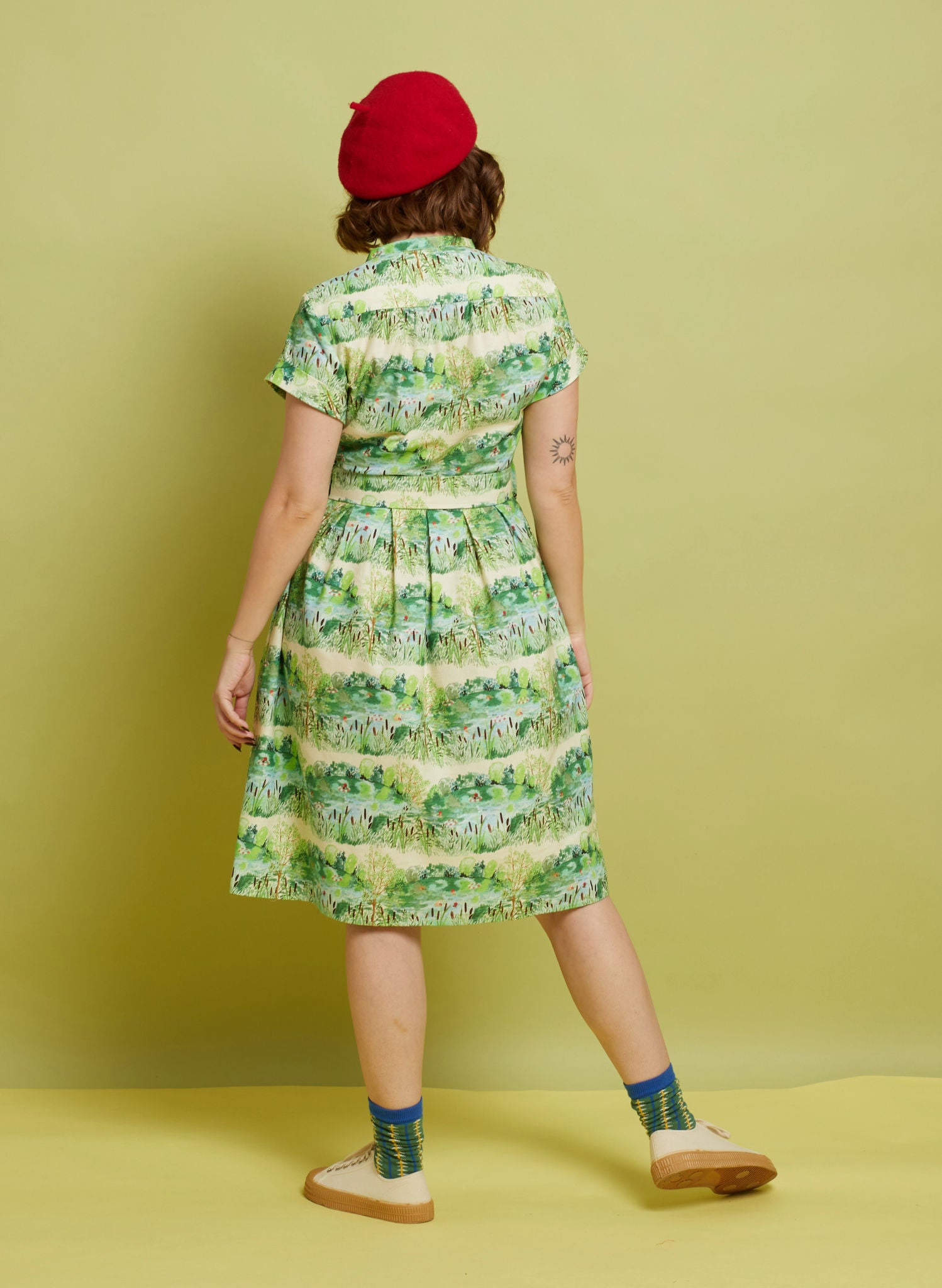 Green Wild Swimmers Dress | Cotton & Linen | Made in UK