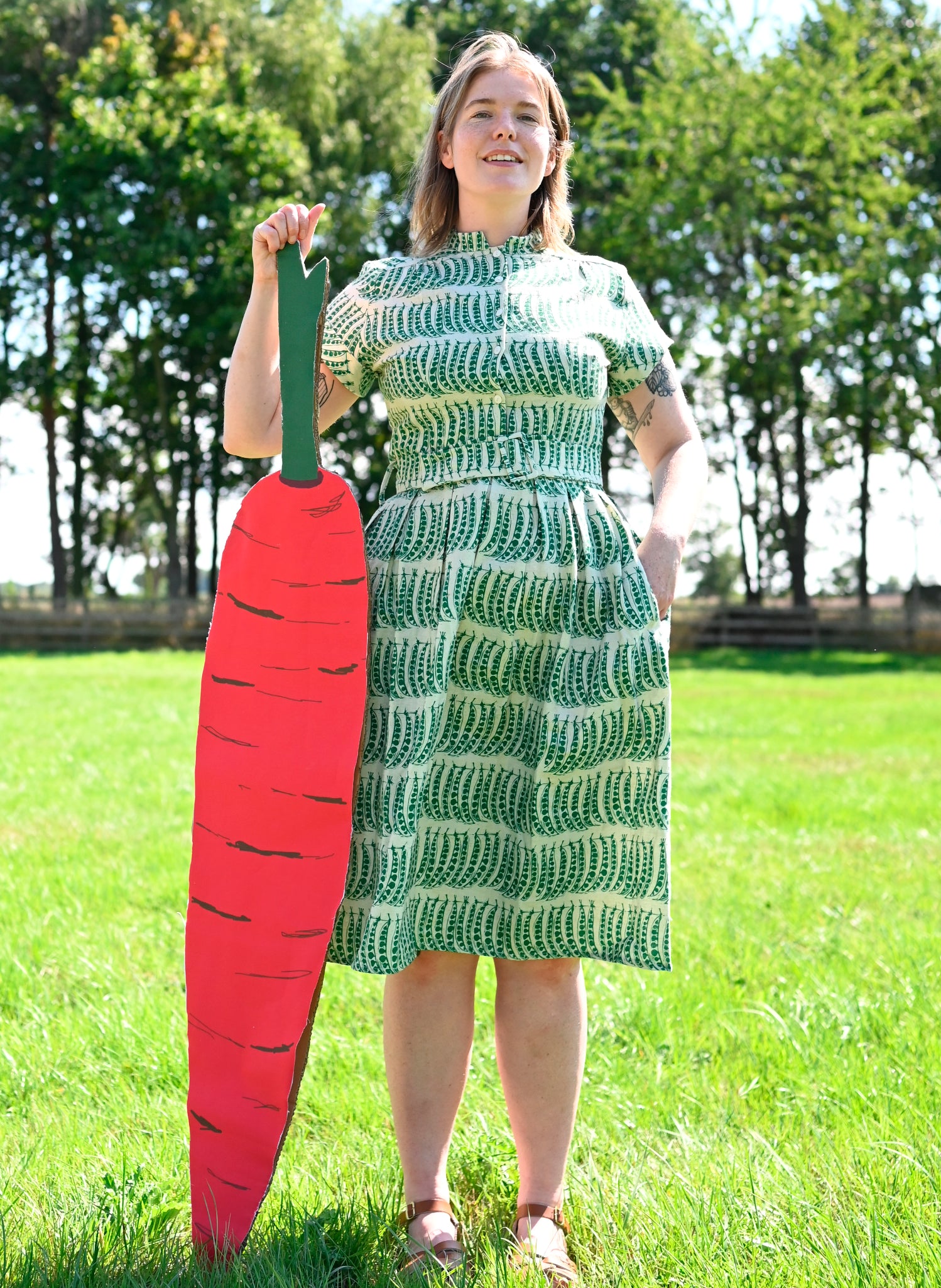 Louise - Green Peas Dress