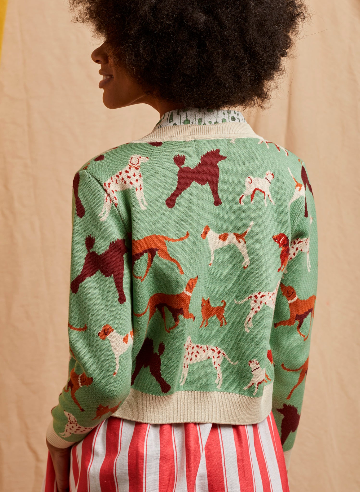 Vera - Green Woof Cardigan